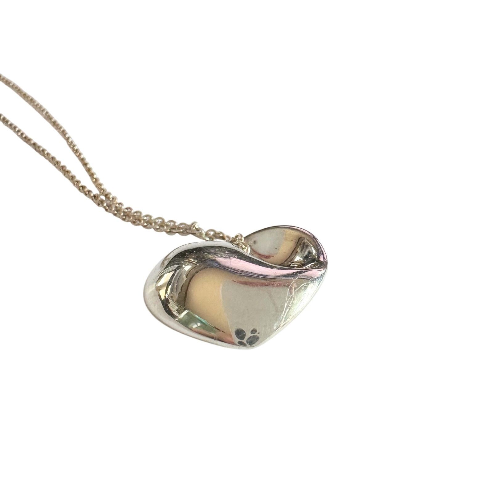Tiffany & Co. Tiffany & Co Puffy Heart (or folded heart) Necklace - 15" Size ONE SIZE - 16 Thumbnail
