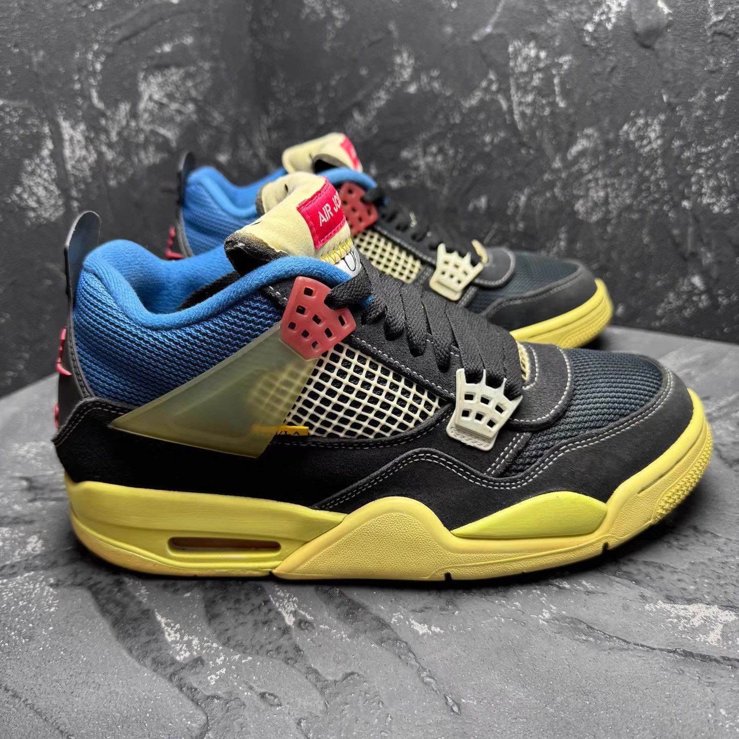 Nike Air Jordan 4 Union Black Blue Q10 Size US 9 / EU 42 - 5 Thumbnail