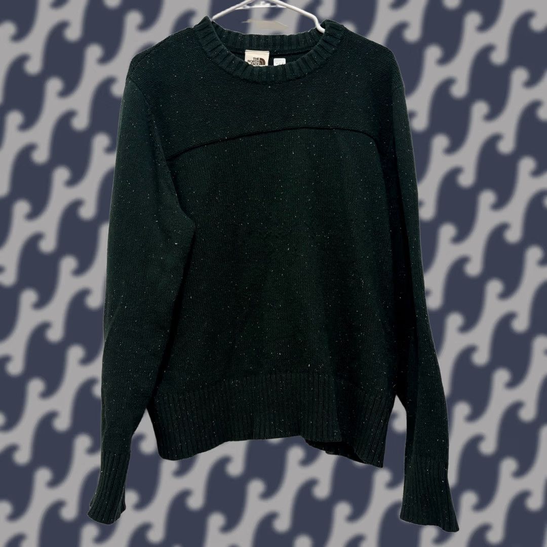 The North Face The North Face Mens Sweater Crewneck Speckled Knit Forest Green Large Size US L / EU 52-54 / 3 - 1 Thumbnail