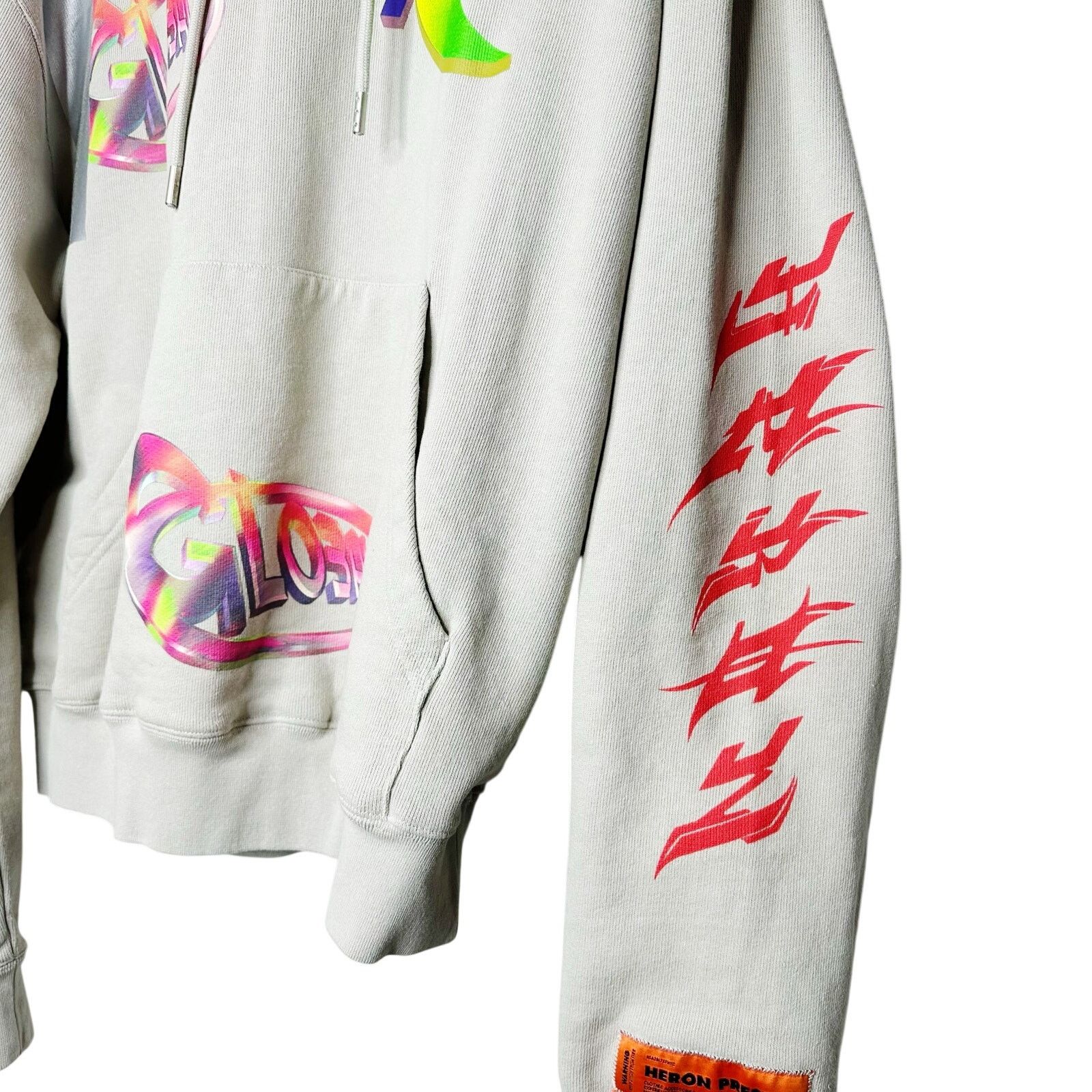 Heron Preston Heron Preston NWT Global Collage Grey Cotton Graphic Hoodie Size US M / EU 48-50 / 2 - 16 Thumbnail