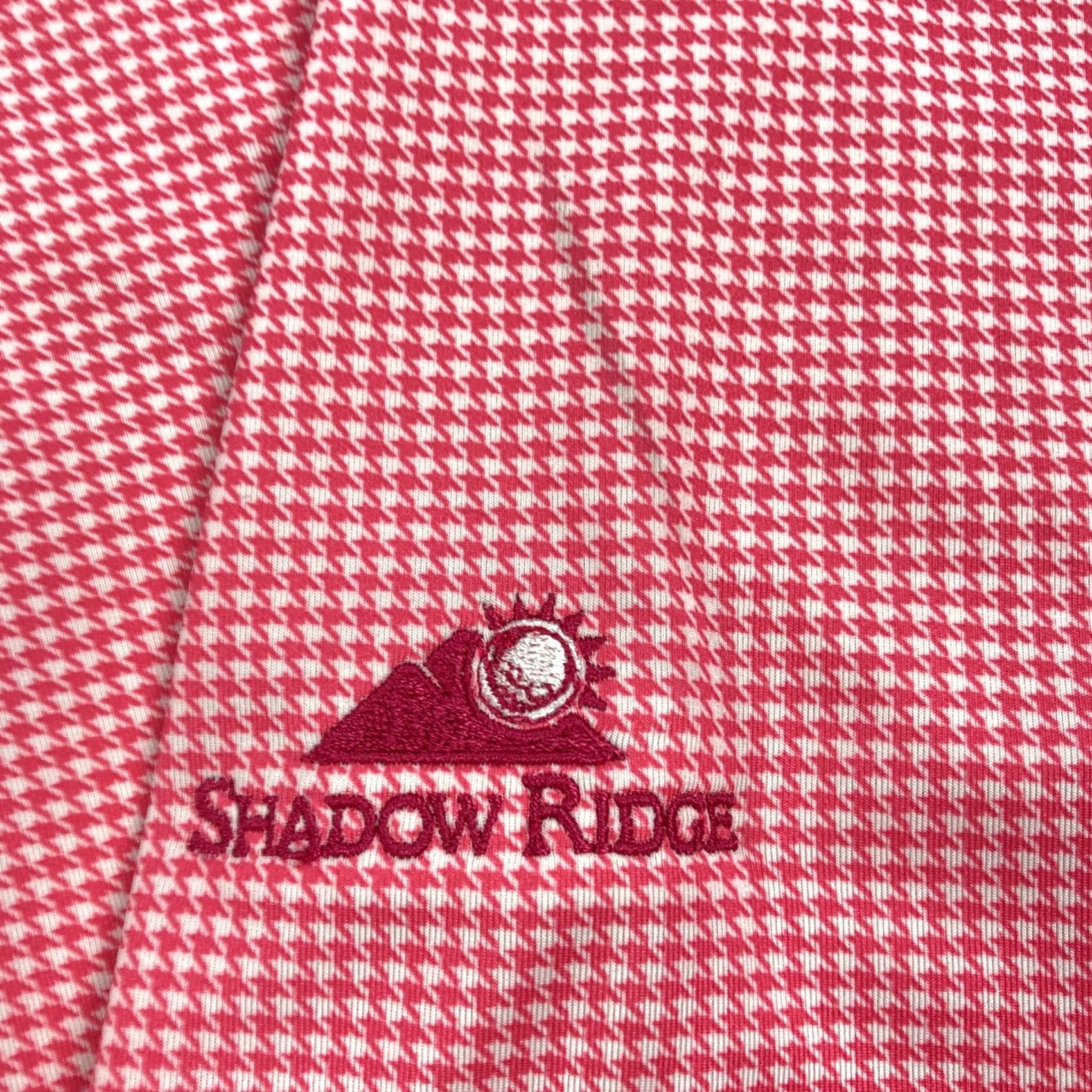 Footjoy FootJoy Polo Shirt Men L Pink Houndstooth Shadow Ridge Golf Performance FJ Size US L / EU 52-54 / 3 - 4 Thumbnail