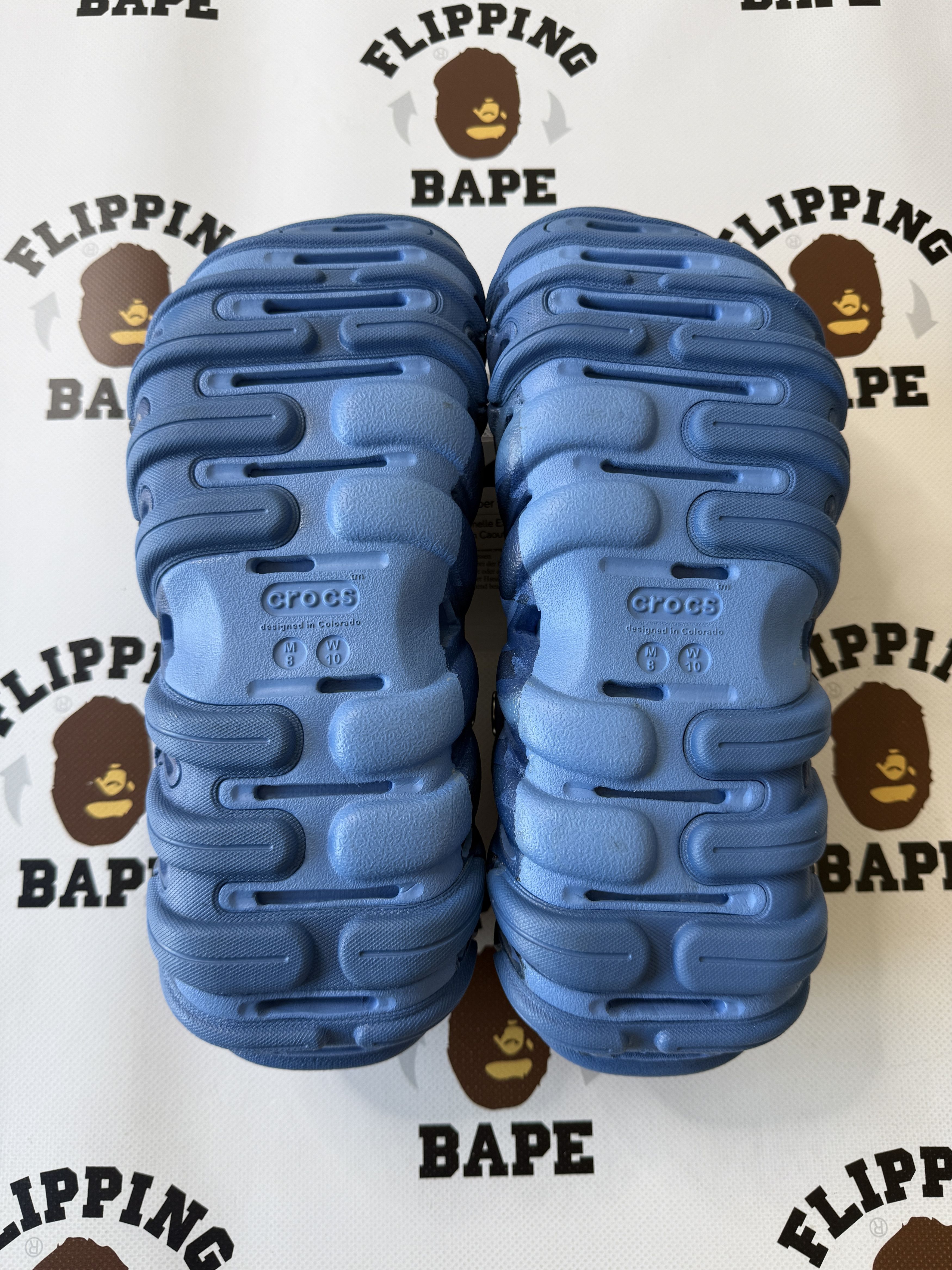 Bape × Crocs BAPE X CROCS ECHO NAVY Size US 8.5 / EU 41-42 - 12 Thumbnail