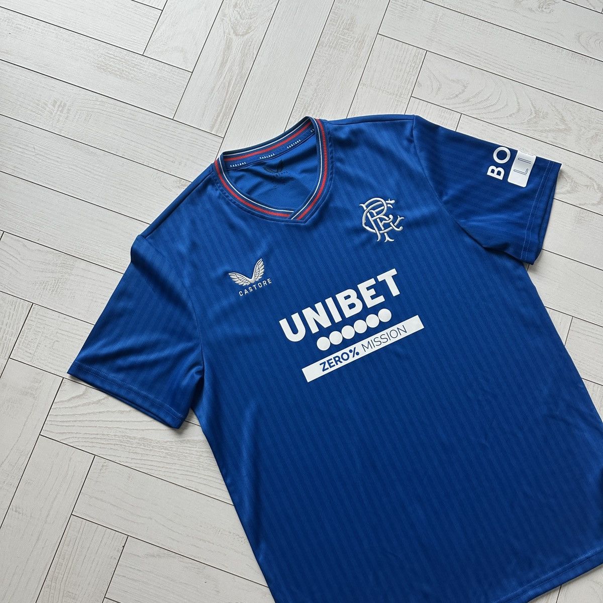Castore Rangers FC Home Jersey 22/23 Castore soccer y2k hype footbal Size US L / EU 52-54 / 3 - 4 Thumbnail
