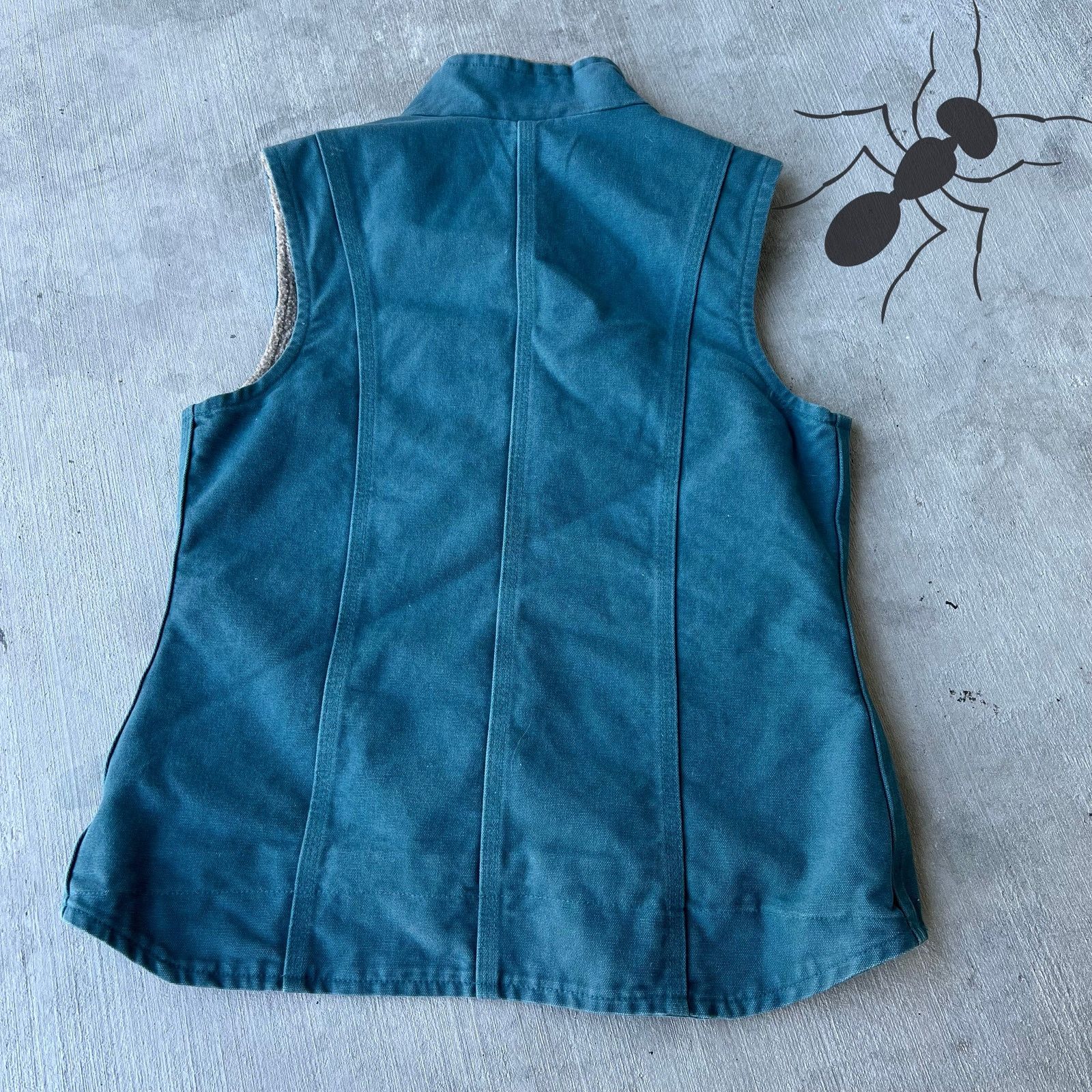 Carhartt × Vintage Carhartt WOMENS WV001 DTL teal work wear vest Size US S / EU 44-46 / 1 - 3 Thumbnail