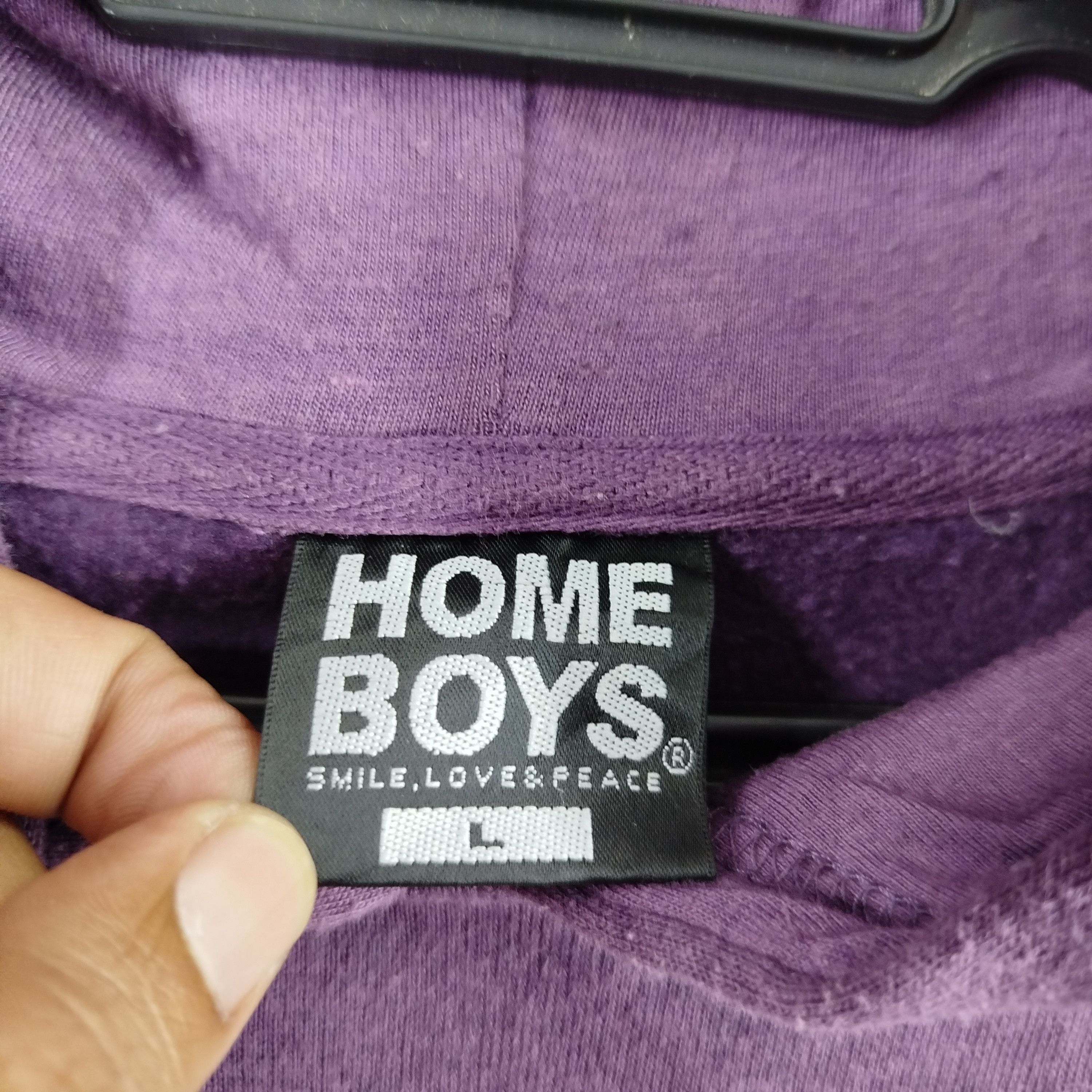 Designer × Japanese Brand Home Boys Smile Love & Peace Hoodie Size US L / EU 52-54 / 3 - 6 Thumbnail