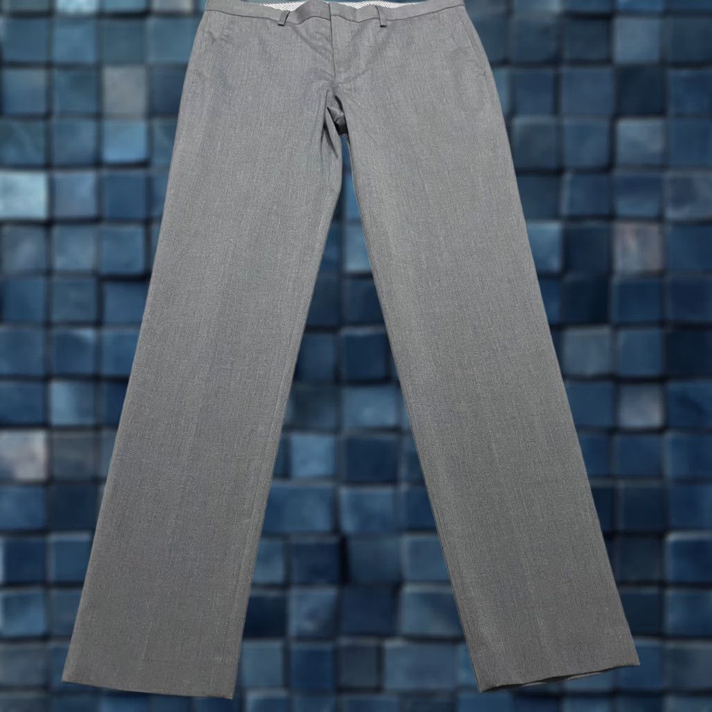 Express Express Pants Dress Pants Men 32 Gray Extra-Slim Mid Rise Straight Front 32x34 Size US 32 / EU 48 - 1 Thumbnail