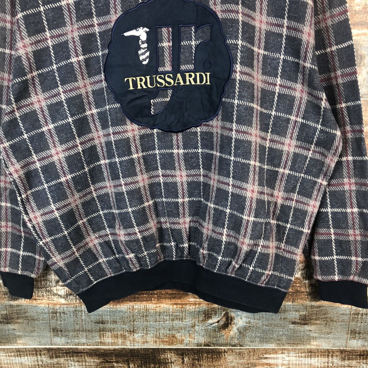 Trussardi Trussardi Checkered vintage Sweatshirt #A1456 Size US M / EU 48-50 / 2 - 6 Thumbnail