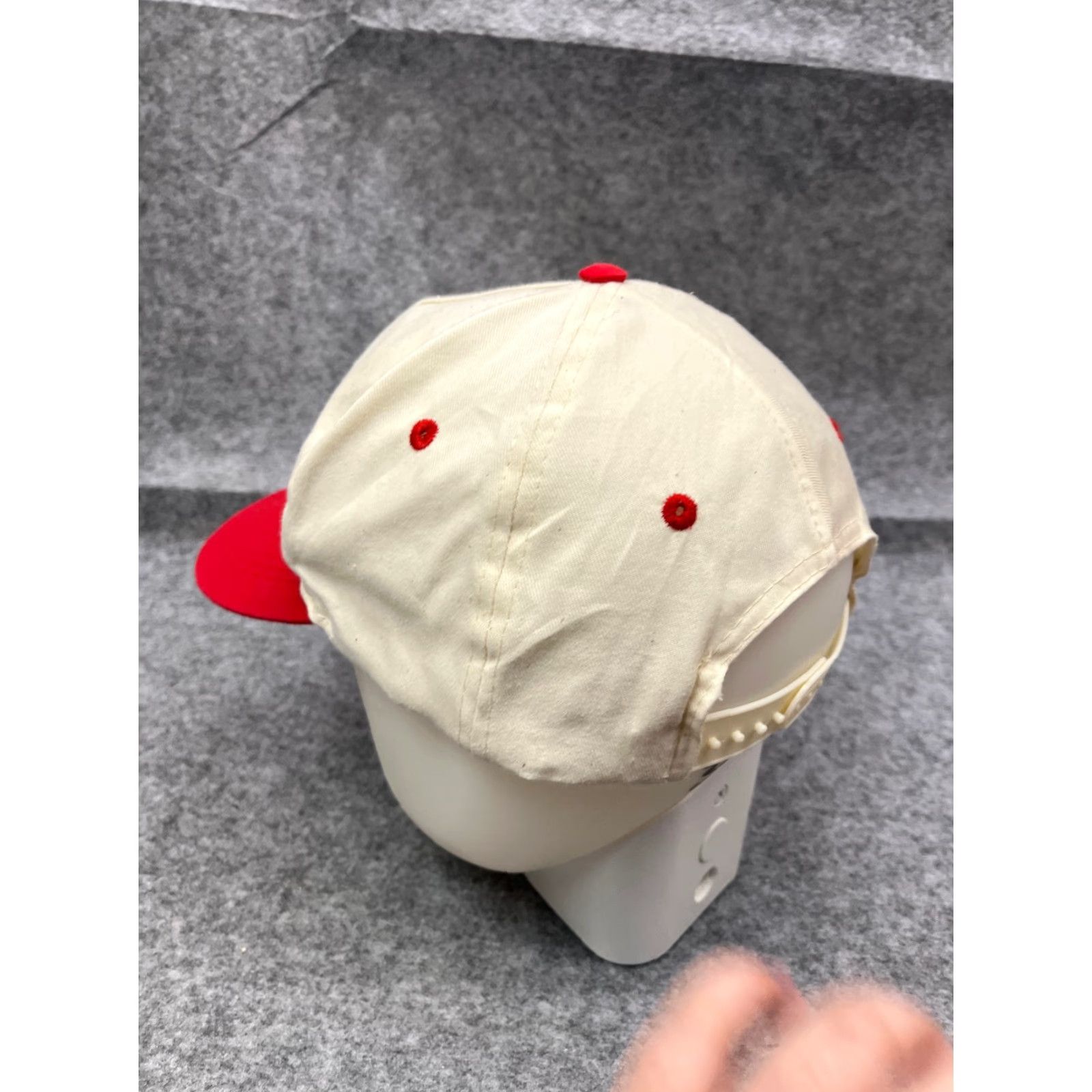 Vintage Vote Ken Torres Commisioner Hat Cap Snap Back Adult Ivory Red Cotton Blend Size ONE SIZE - 5 Thumbnail