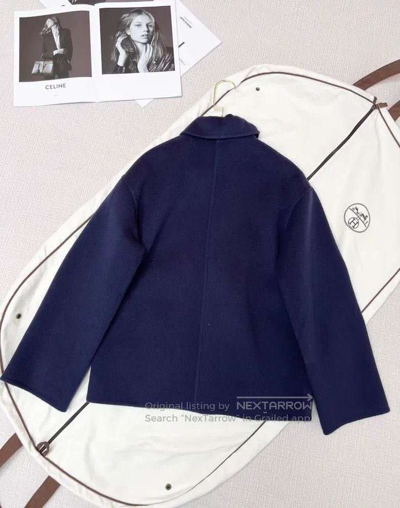 Hermes Hermes Cashmere Studs Button Top Coat Size XXS / US 00 / IT 34 - 2 Thumbnail