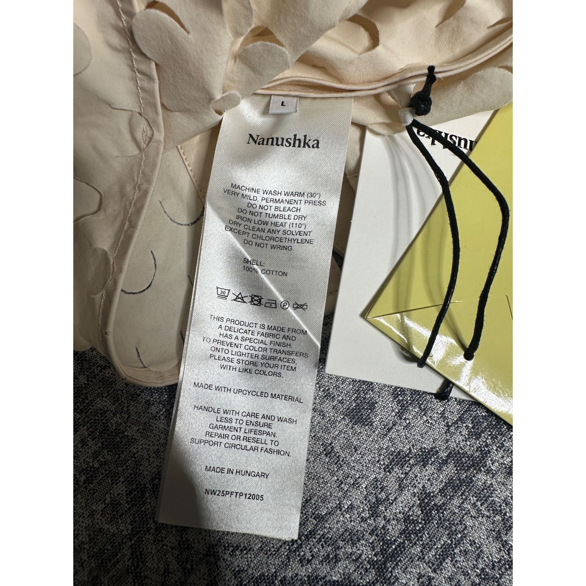 Nanushka Nanushka Aphea Laser Cut Heavy Poplin Shirt Size L / US 10 / IT 46 - 5 Thumbnail