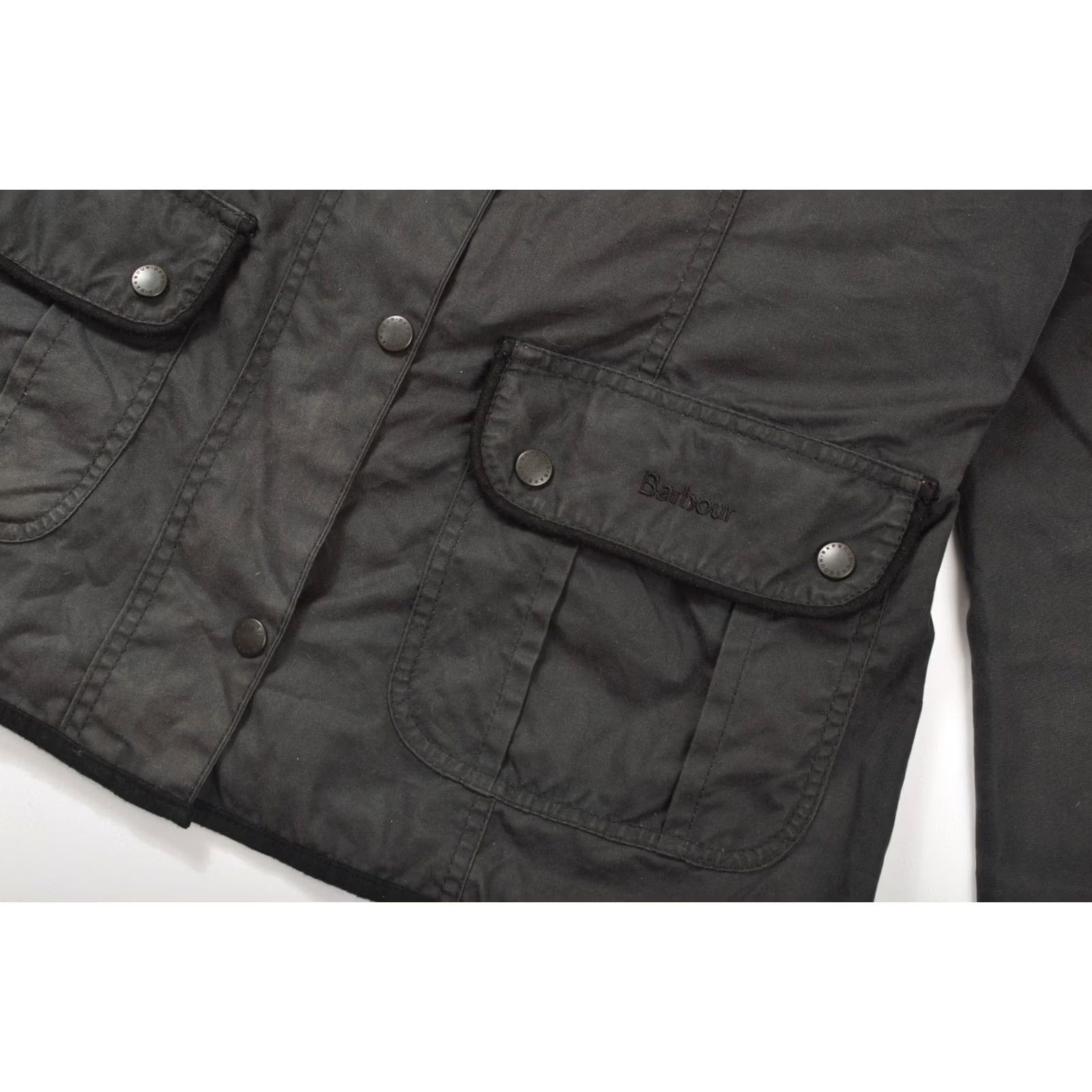 Barbour Barbour L1093 Ladies Utility Jacket Wax Cotton Tartan Size UK 18 Black Womens Jacket, Waxed Cotton, Barbour UK 18, Vintage? Size XXL / US 16-18 / IT 52-54 - 3 Thumbnail