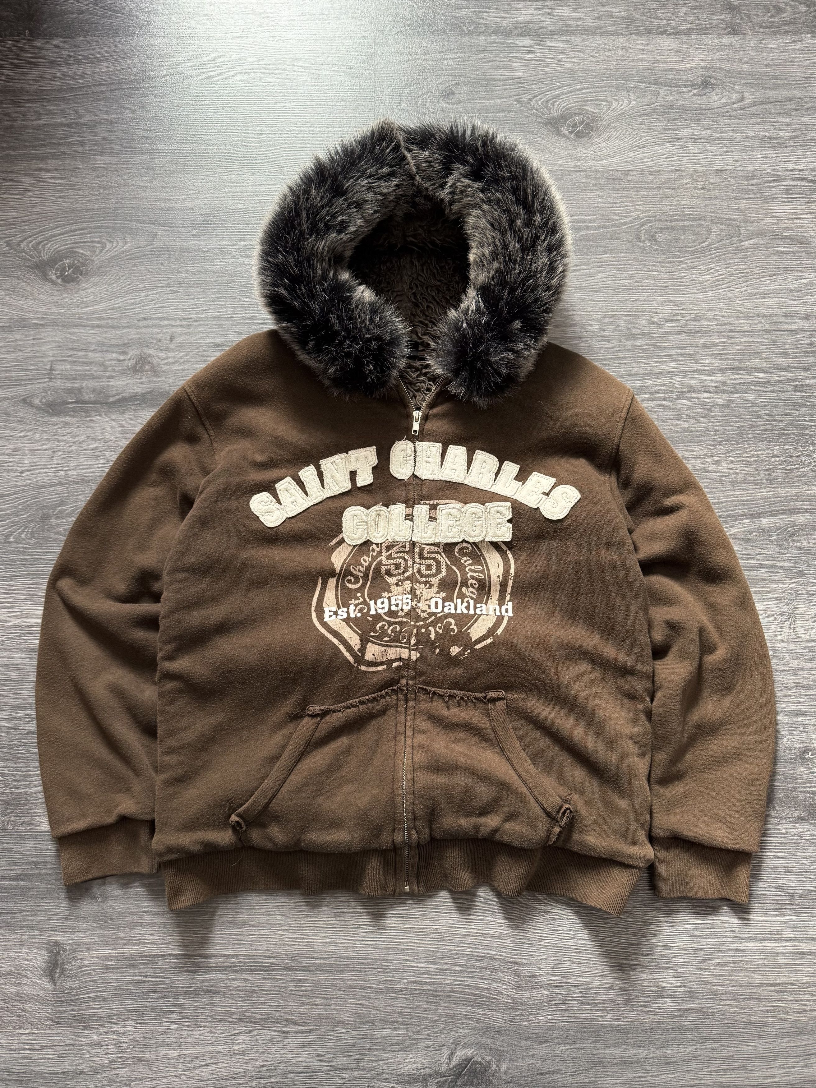 トップス goa fur hoodie brown japanese label Vintage Vintage Brown Fur Hoodie Y2K Japan Style | Grailed