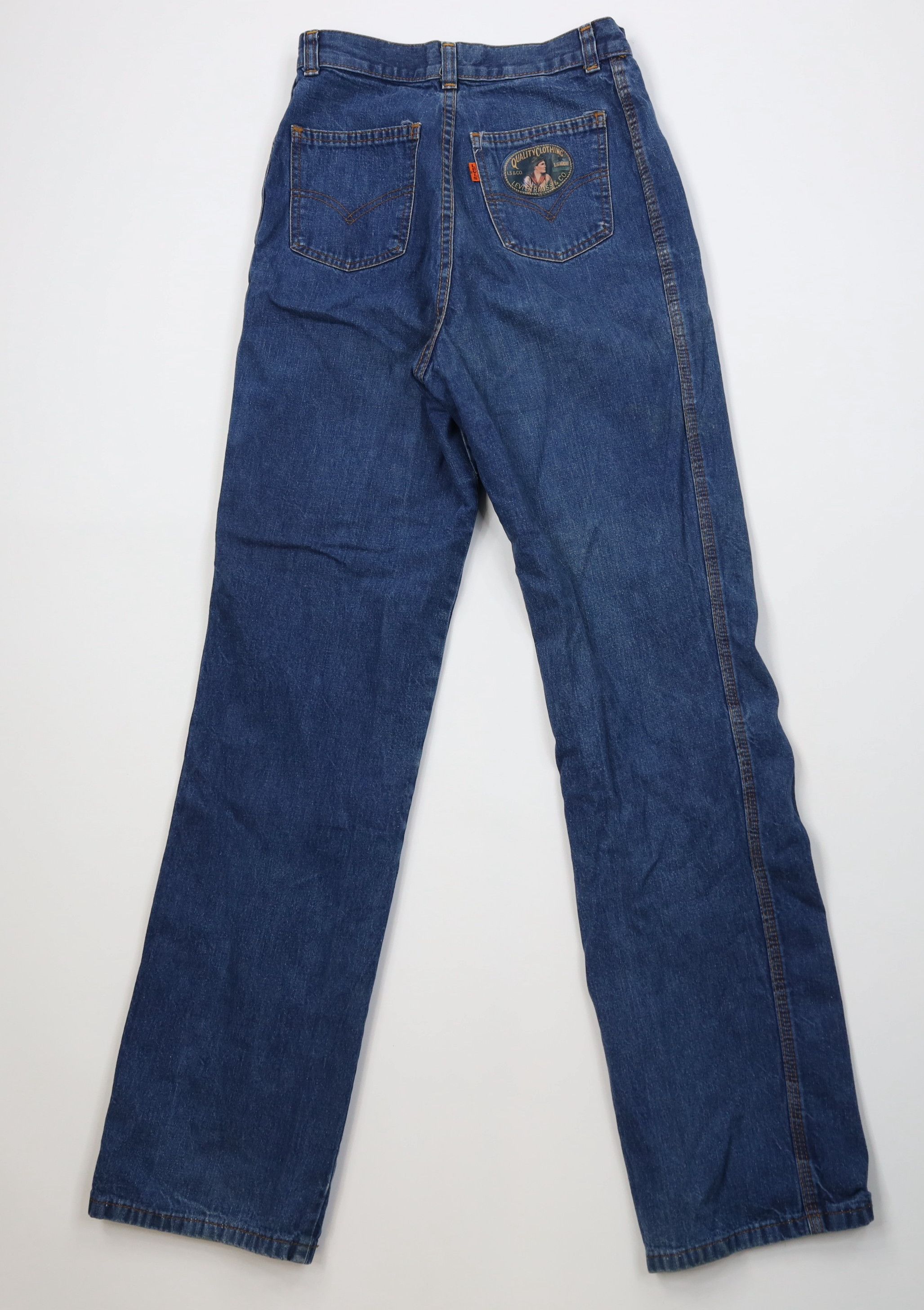 Levi's Vintage 70s Levis Orange Tab High Waist Straight Leg Jeans Size 26" / US 2 / IT 38 - 9 Thumbnail
