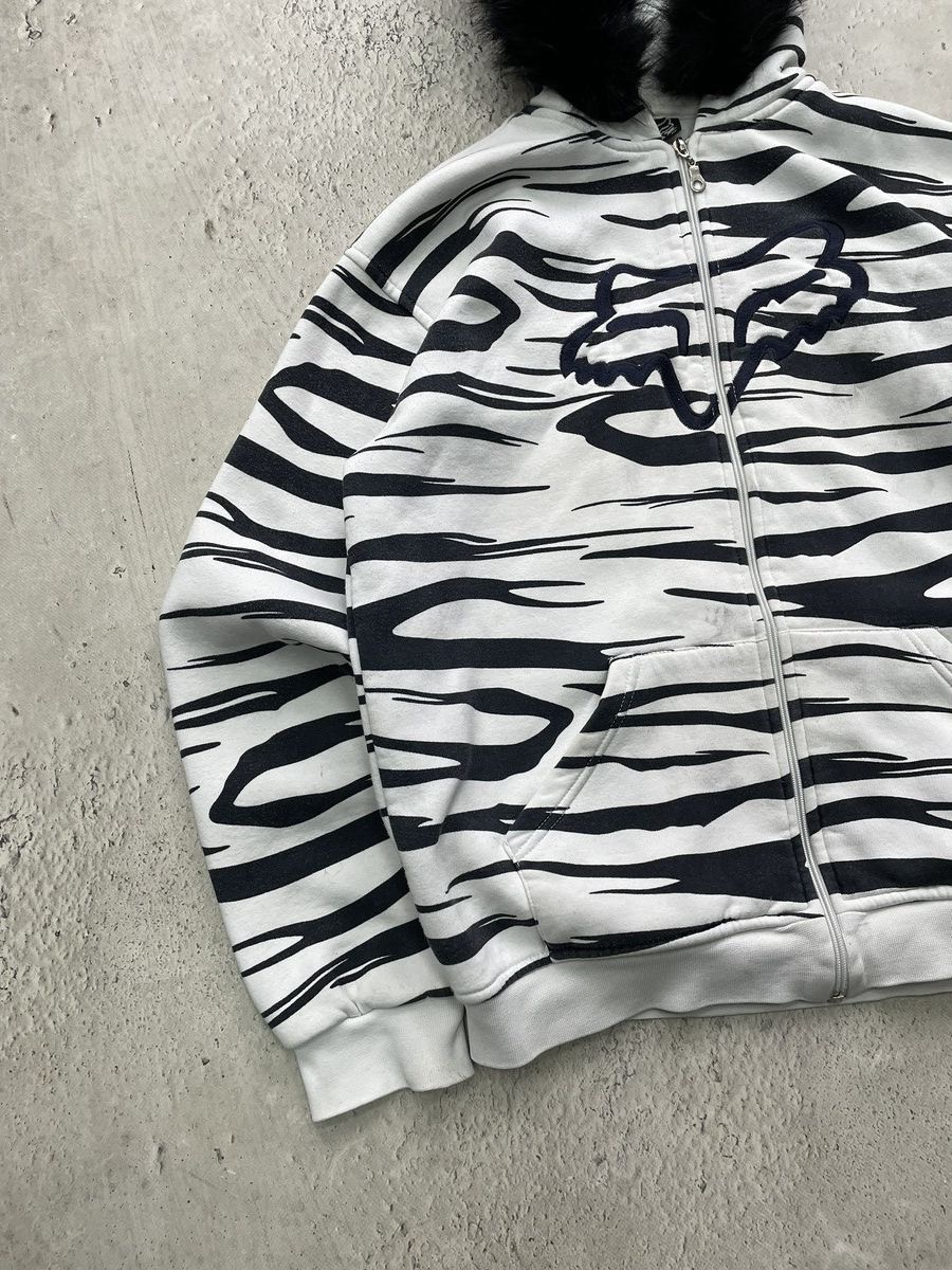 If Six Was Nine Rare fur hood Fox overprint japanese jacket hoodie y2k Size US M / EU 48-50 / 2 - 2 Thumbnail