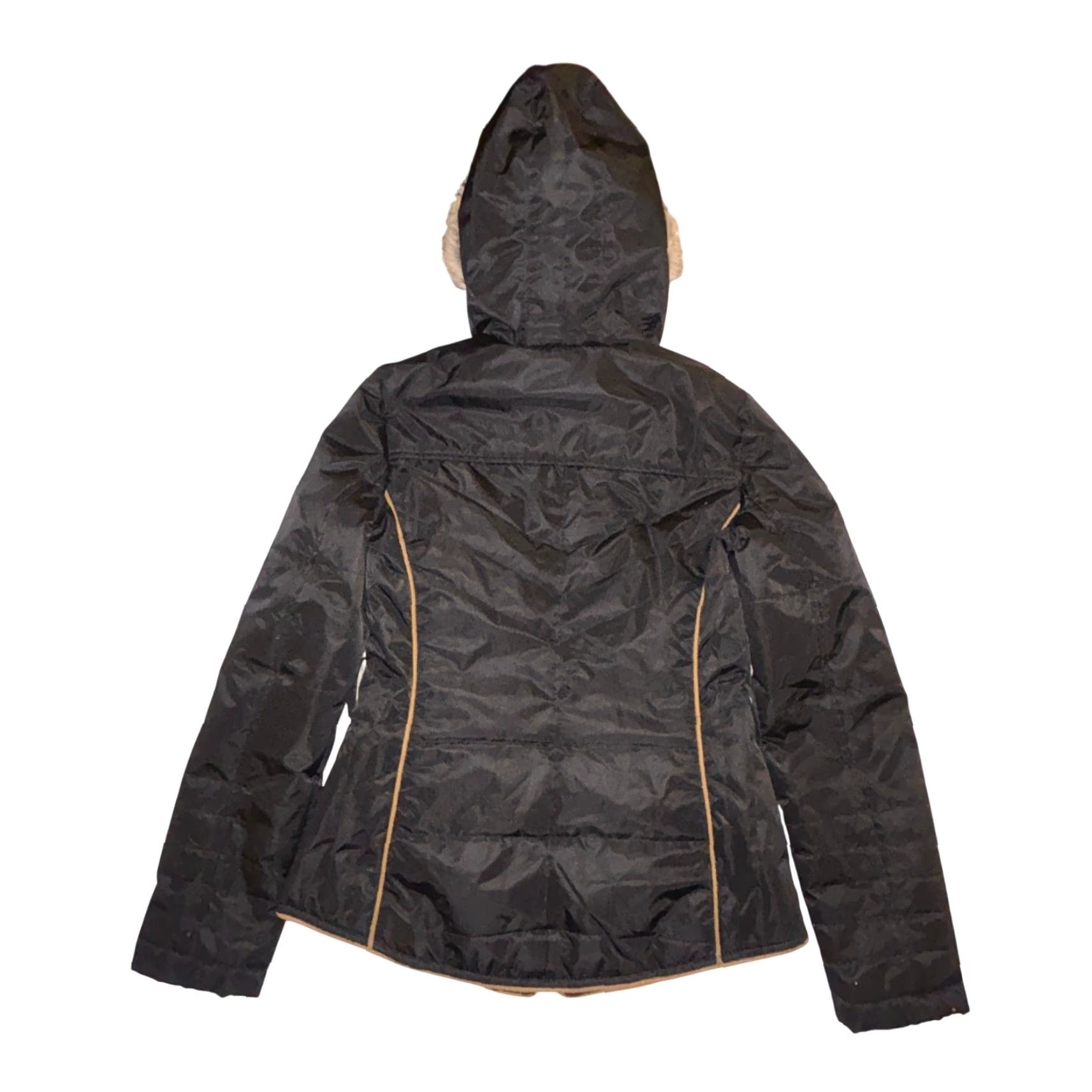 Guess Guess Jacket Womens Small Black Puffer Hooded Faux Fur Trim Full Zip Winter Cozy Casual Travel Size S / US 4 / IT 40 - 2 Thumbnail