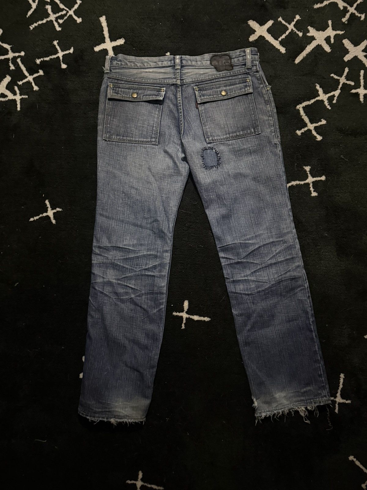 Number (N)ine Number Nine Ripped Denim Pants Size US 34 / EU 50 - 2 Thumbnail