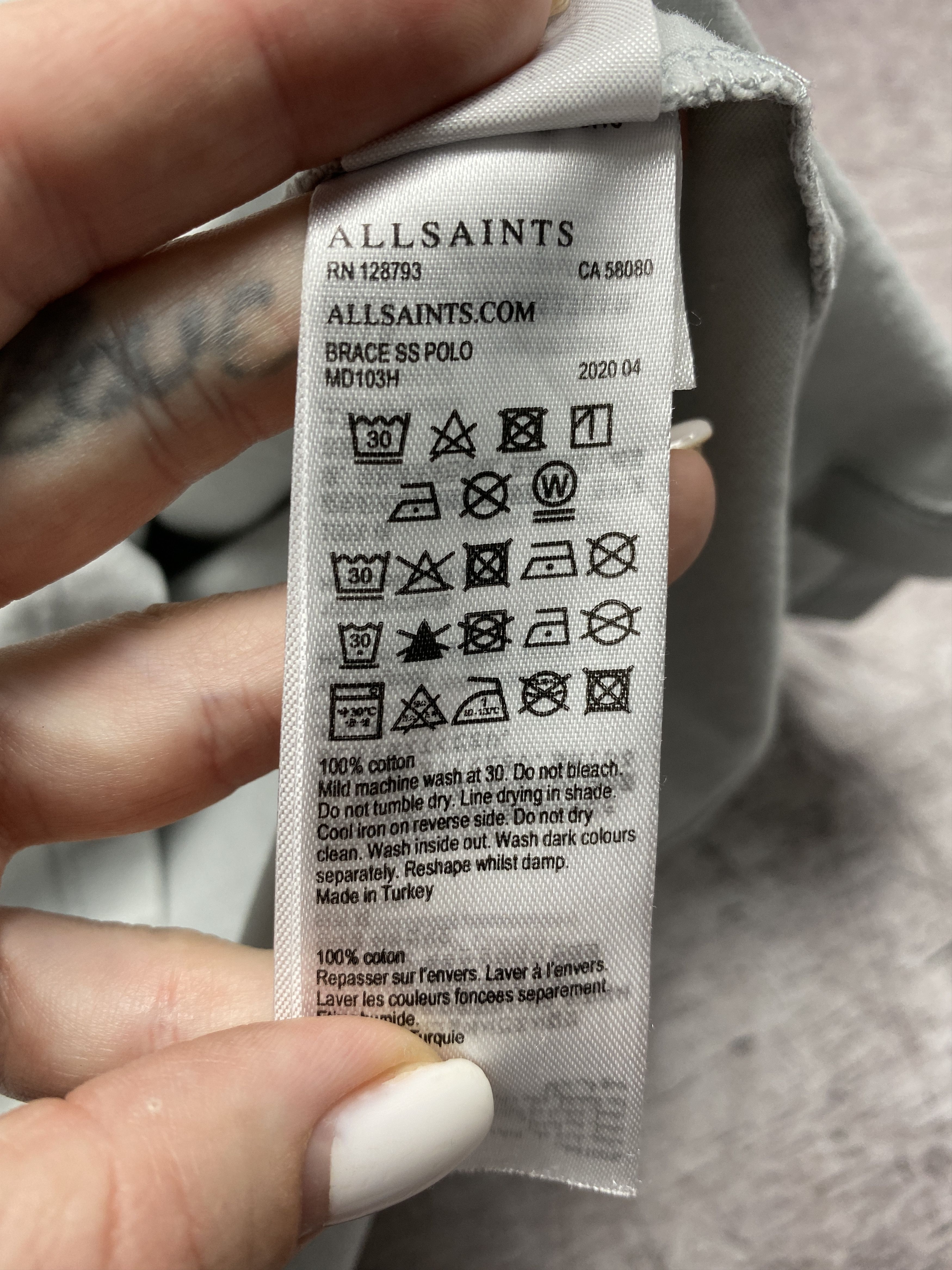 Allsaints × Vintage Allsaints Vintage Mens Brace Polo Shirt Size US XXL / EU 58 / 5 - 6 Thumbnail