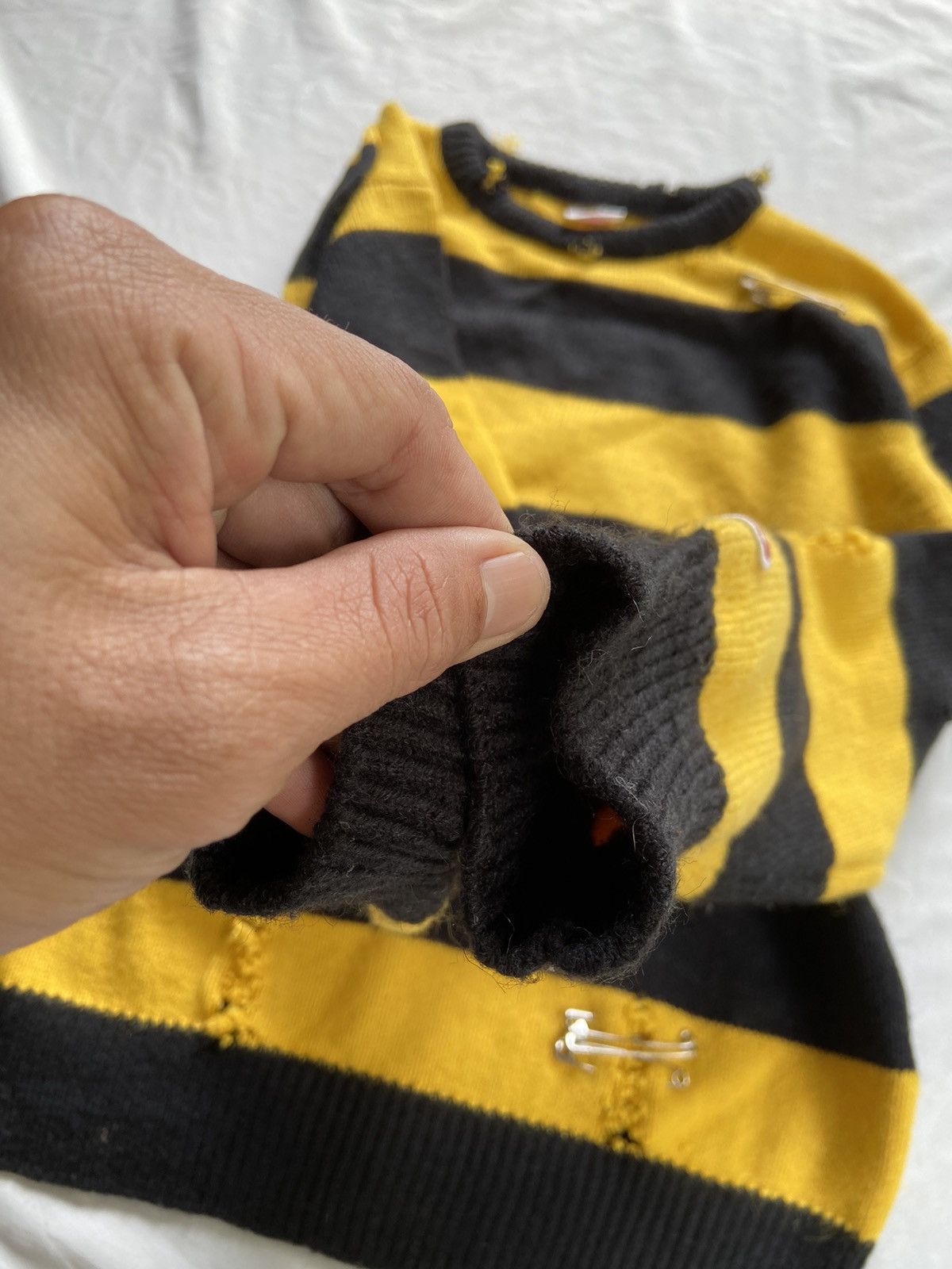 Japanese Brand PUNK STRIPED JAPAN STYLE KNIT LONG SLEEVE Size US M / EU 48-50 / 2 - 11 Thumbnail