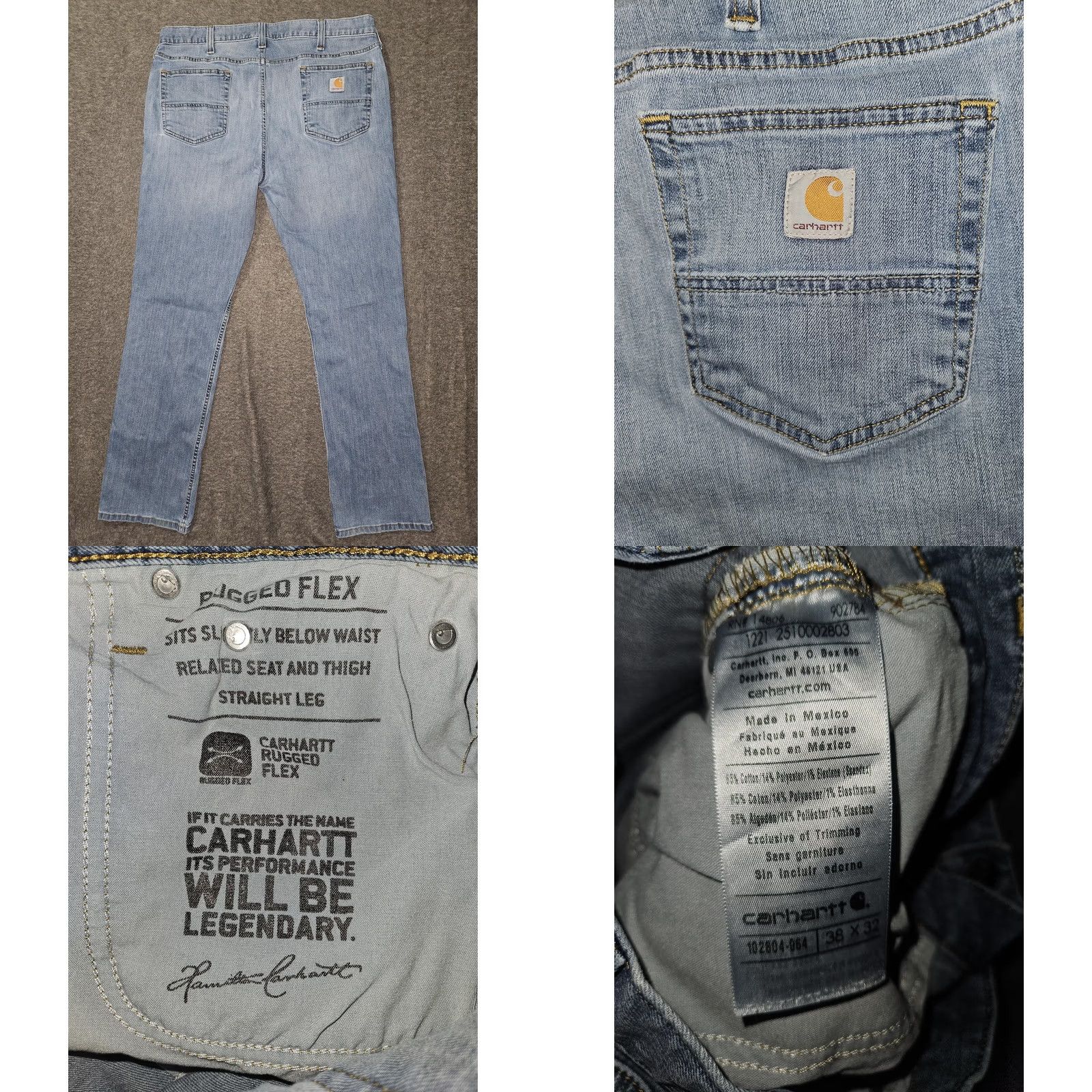 Carhartt Carhartt Rugged Flex Relaxed Jeans Mens 38x30 38x32 Light Wash Denim Lot Of 2 Denim Jeans Light Blue Mens Carhartt Rugged Flex Jeans 5-Pocket Size US 38 / EU 54 - 11 Thumbnail