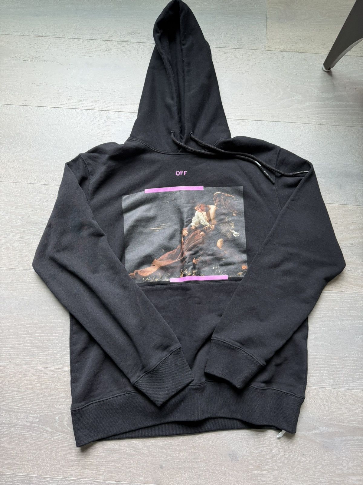 Off-White Off-White Caravaggio St. Fran Hoodie Sz XL Size US XL / EU 56 / 4 - 1 Thumbnail