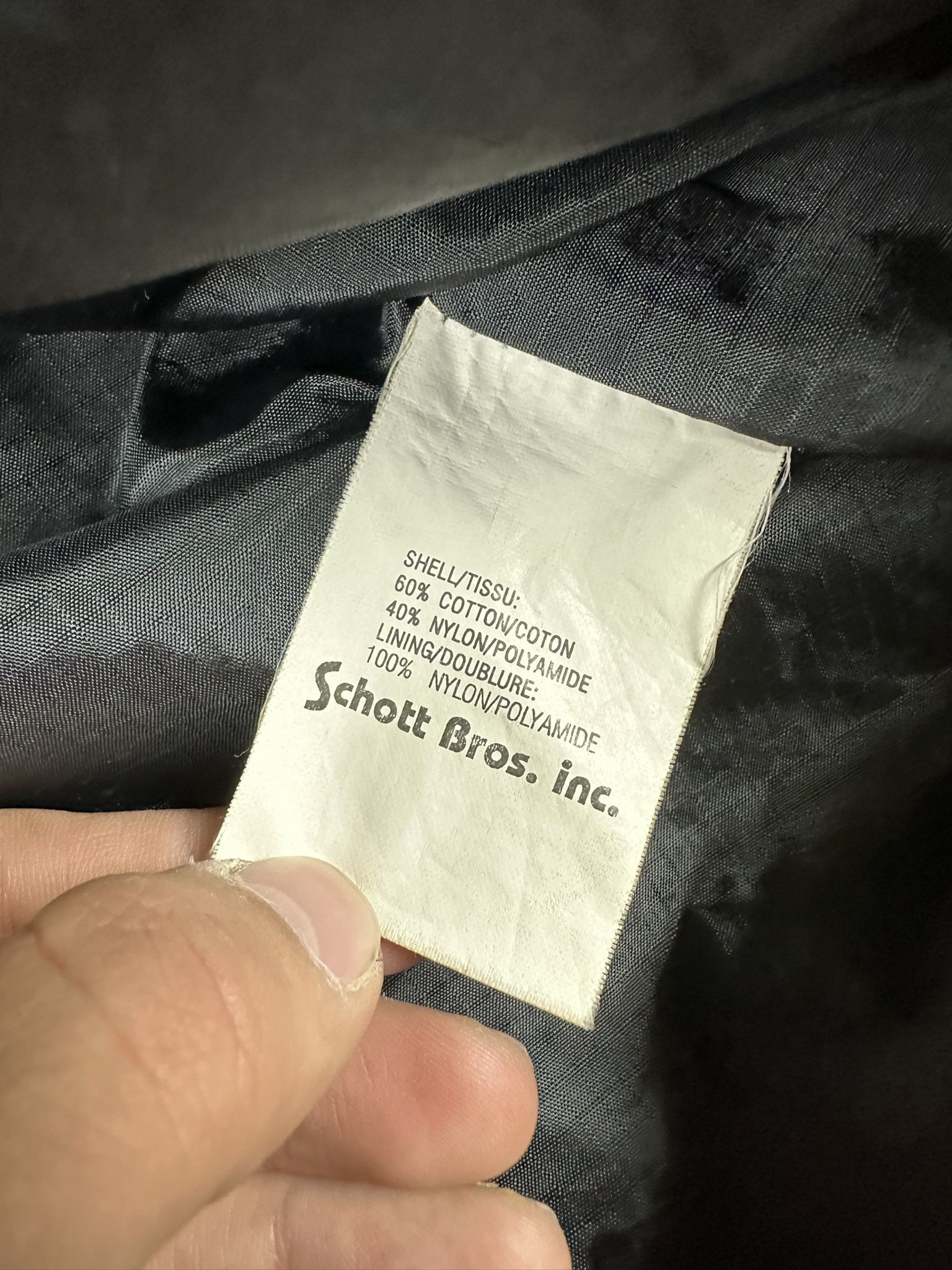 Schott Vintage Schott Nylon Long Logo Military Jacket Size US XL / EU 56 / 4 - 16 Thumbnail