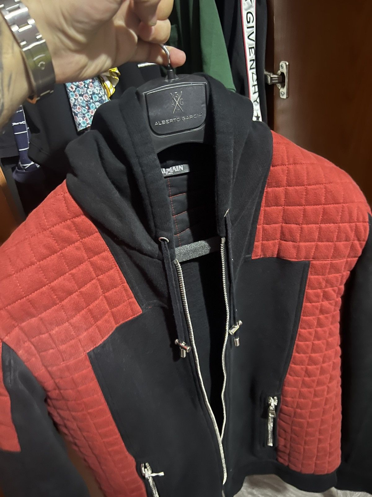 Balmain Balmain 2015 colorblock hoodie Size US L / EU 52-54 / 3 - 1 Thumbnail