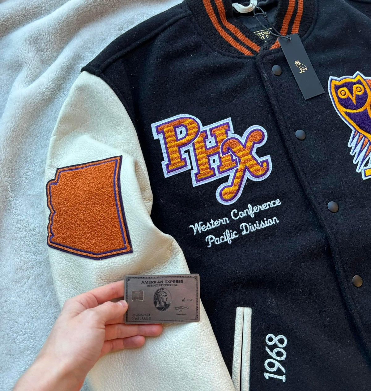 NBA × October's Very Own OVO x NBA Phoenix Suns Varsity Jacket Size US L / EU 52-54 / 3 - 4 Thumbnail