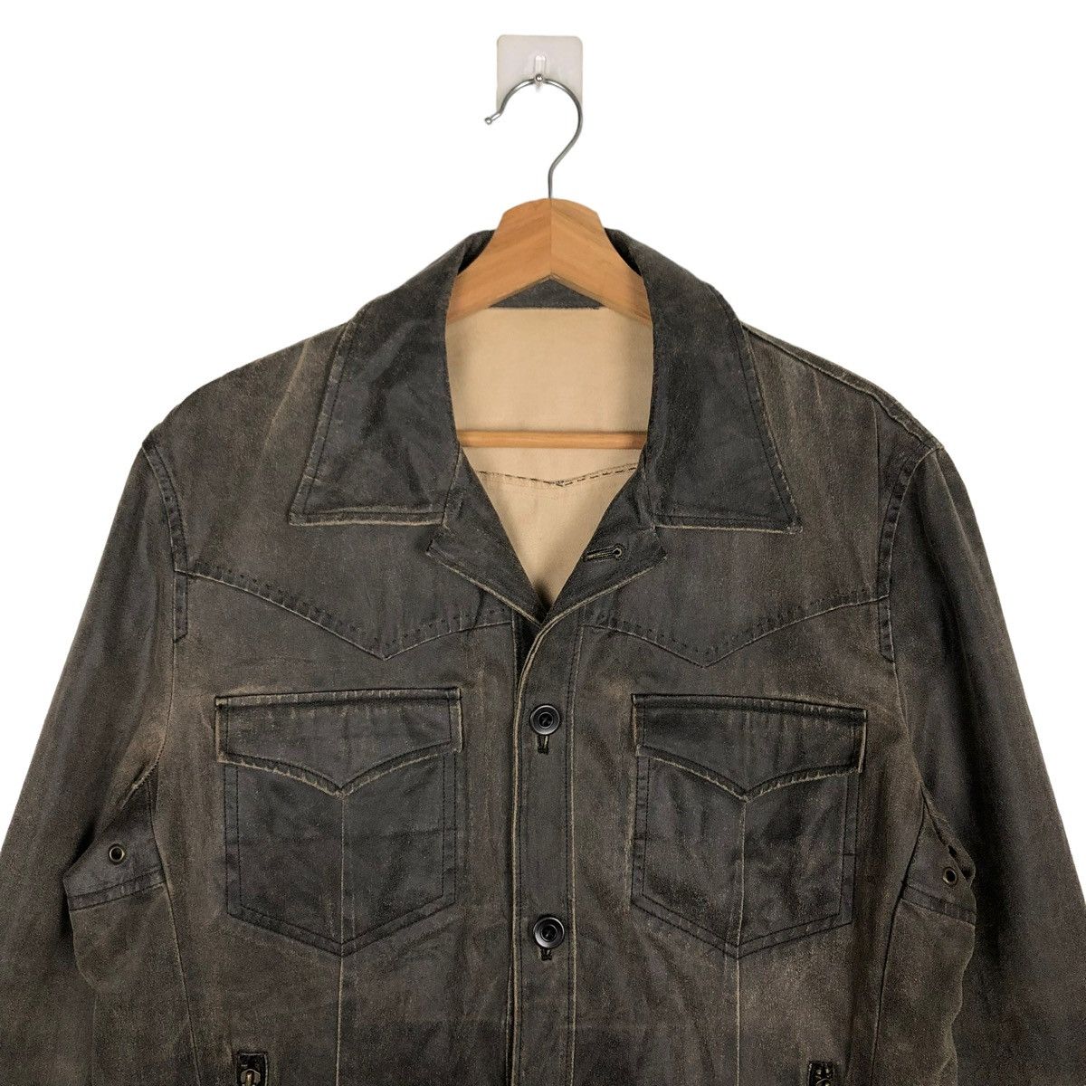 Comme Ca Ism 90’s Vintage Cropped Cargo Jacket Comme Ca Ism Multi Pocket Size US M / EU 48-50 / 2 - 2 Thumbnail
