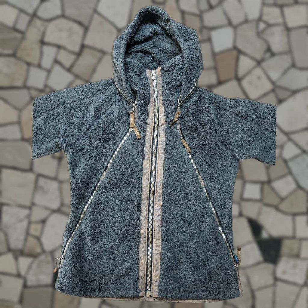Vintage Kuhl Fleece Flight Jacket Womens Zip Up Hooded Brown Sherpa Logo Mid-Length Outdoor Jacket Women Regular Fit Small Brown Size S / US 4 / IT 40 - 1 Thumbnail