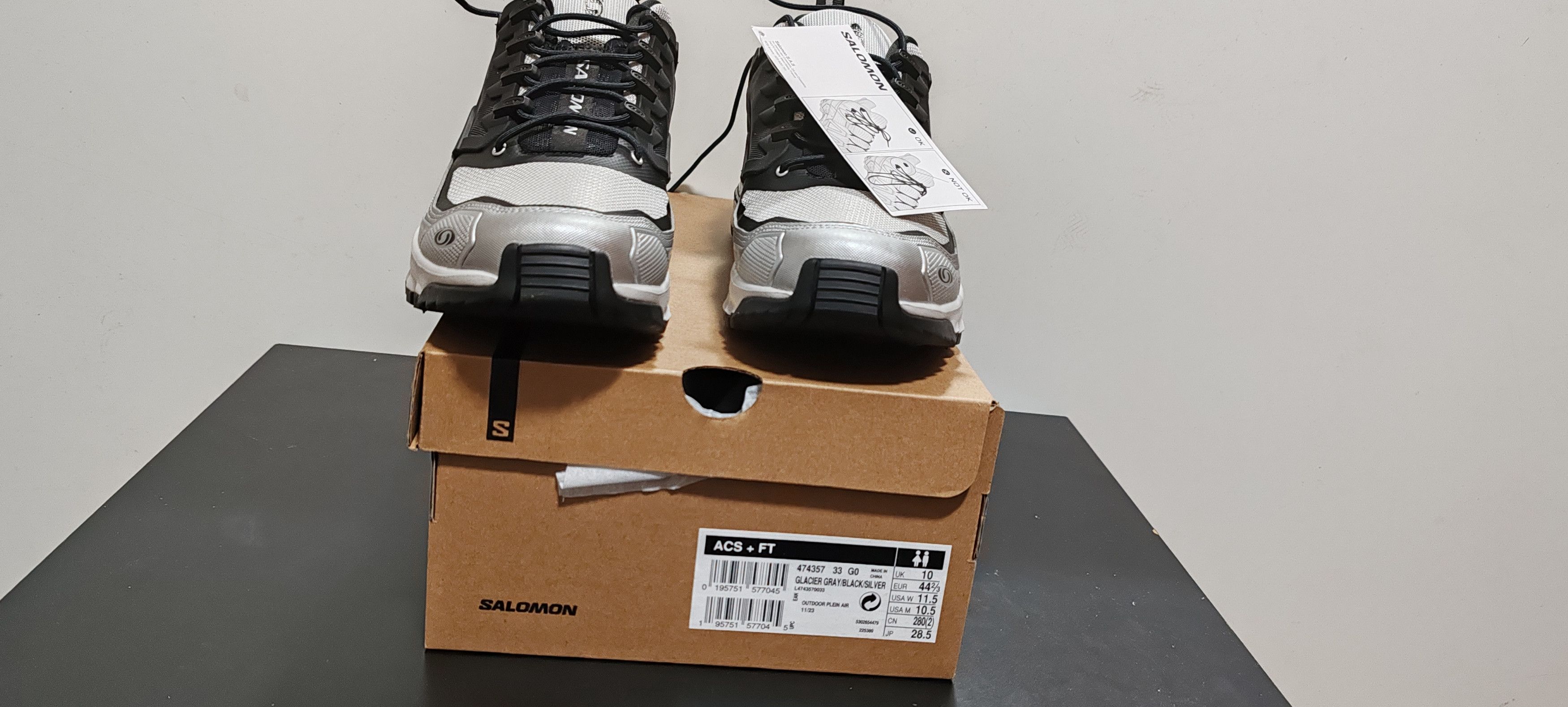 Salomon Salomon ACS +FT Glacier Gris/Black/Silver Tg:Eur 44 2/3 Size US 11.5 / EU 44-45 - 5 Thumbnail