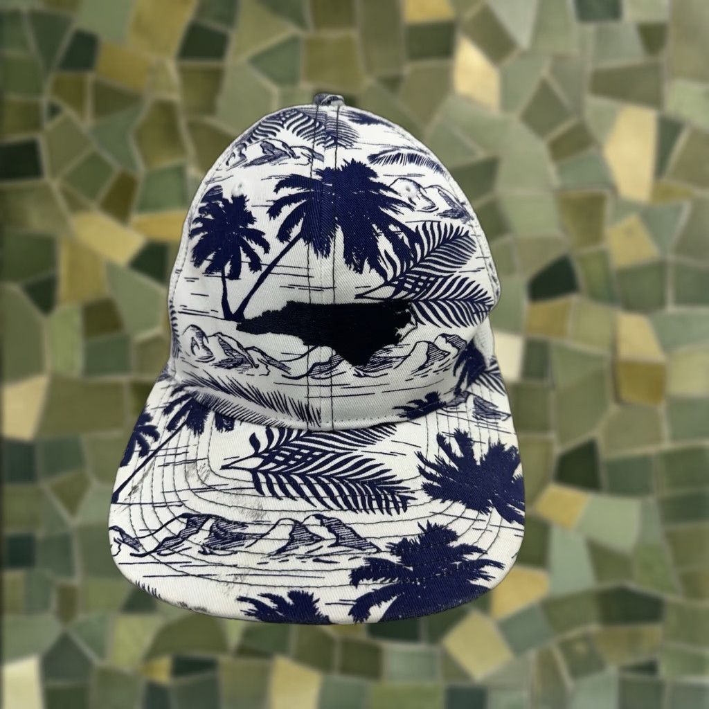 Vintage Richardson Snapback Hat White Blue Palm Trees North Carolina Logo Secret SPF Mens Hat One Size Blue Cotton Adjustable Outdoor Size ONE SIZE - 1 Thumbnail