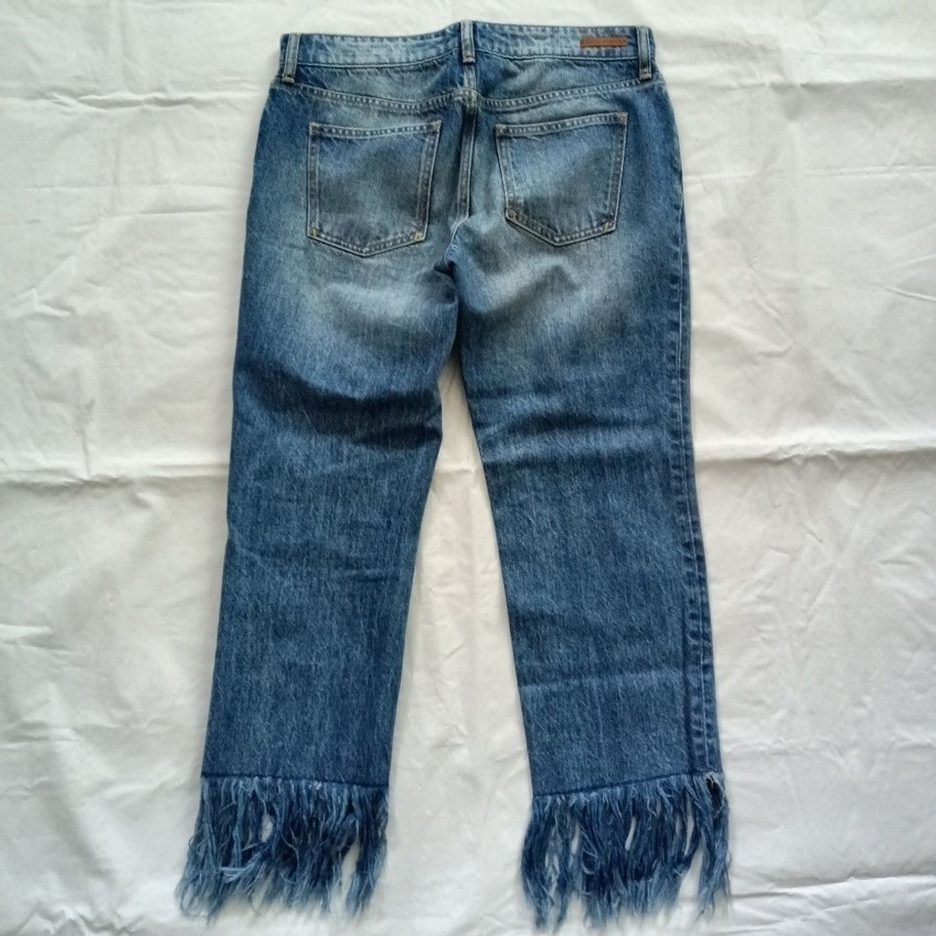 Anthropologie Anthropologie Pilcro Hyphen Jeans Blue Fringe 28 Blogger Size 28" / US 6 / IT 42 - 7 Thumbnail