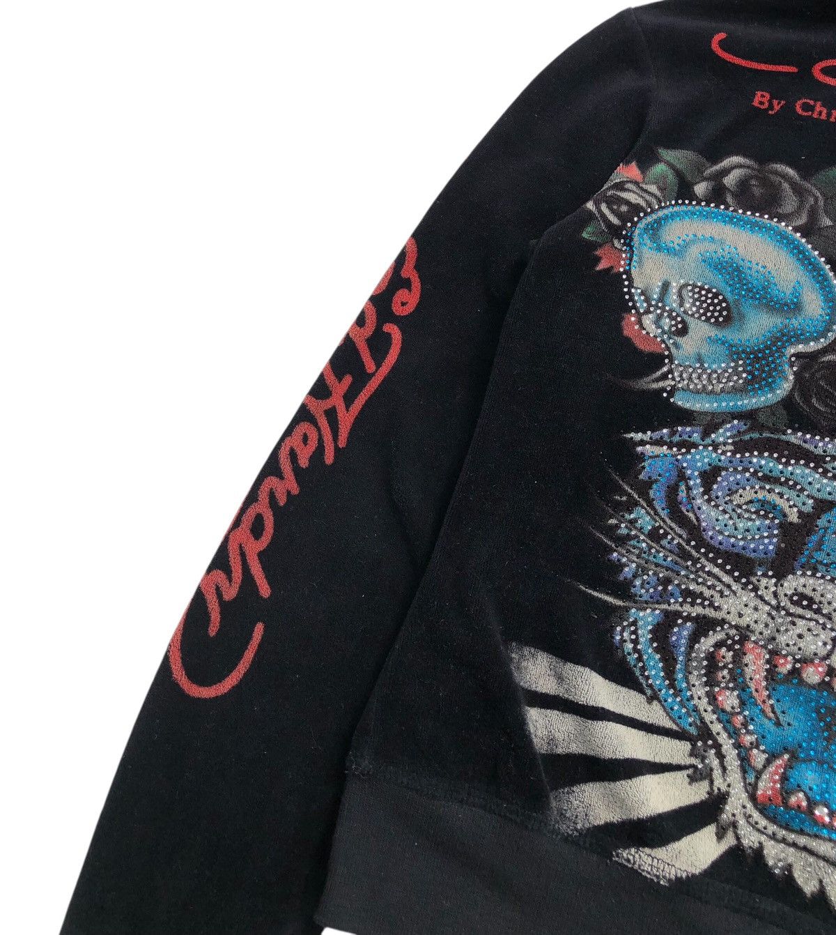 Ed Hardy Ed Hardy By Christian Audigier Velvet Zip Hoodie Jacket Size S / US 4 / IT 40 - 9 Thumbnail