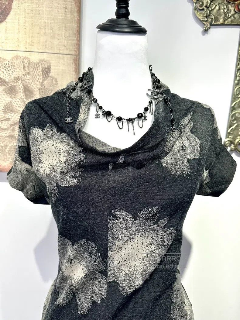 Yohji Yamamoto Yohji Yamamoto Swinging collar ink-splashing lotus flower Size XS / US 0-2 / IT 36-38 - 2 Thumbnail
