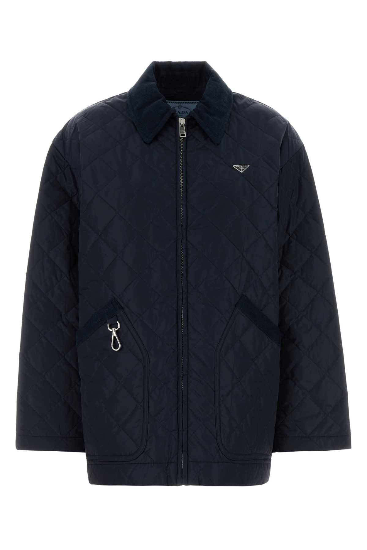 Prada Navy Blue Re-Nylon Jacket Size M / US 6-8 / IT 42-44 - 1 Thumbnail