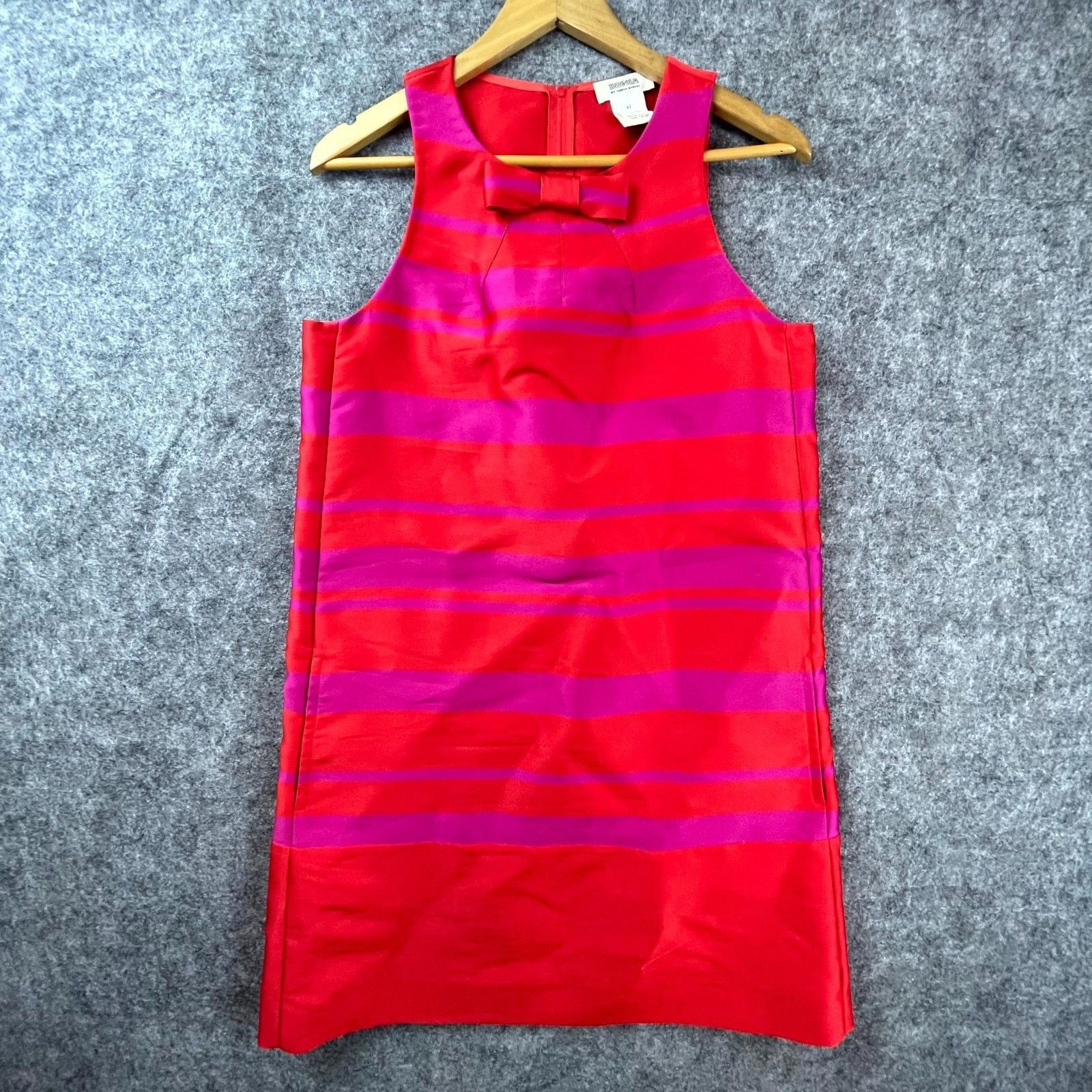 Sonia Rykiel Sonia Rykiel Dress 42 Red Purple Mod 60s Bow GoGo Vibrant Size M / US 6-8 / IT 42-44 - 1 Thumbnail