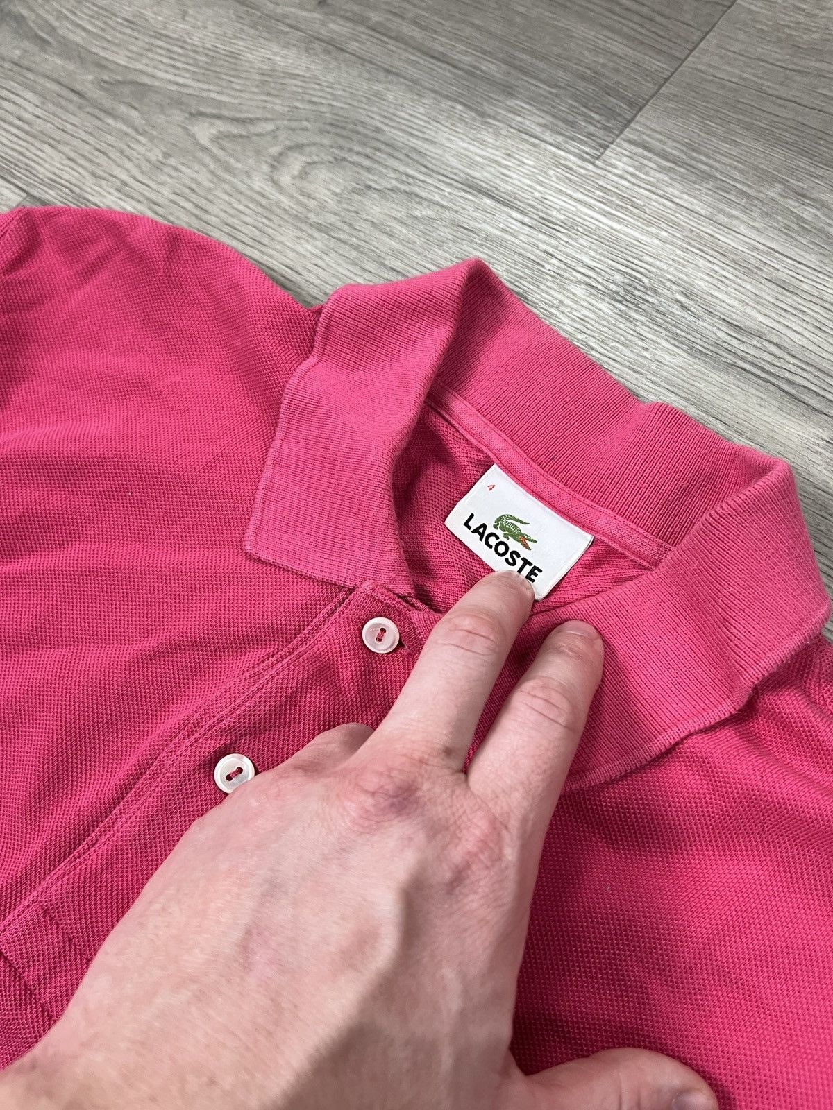 Lacoste Vintage Lacoste men’s long sleeve polo shirt pink size 4 M Size US M / EU 48-50 / 2 - 3 Thumbnail