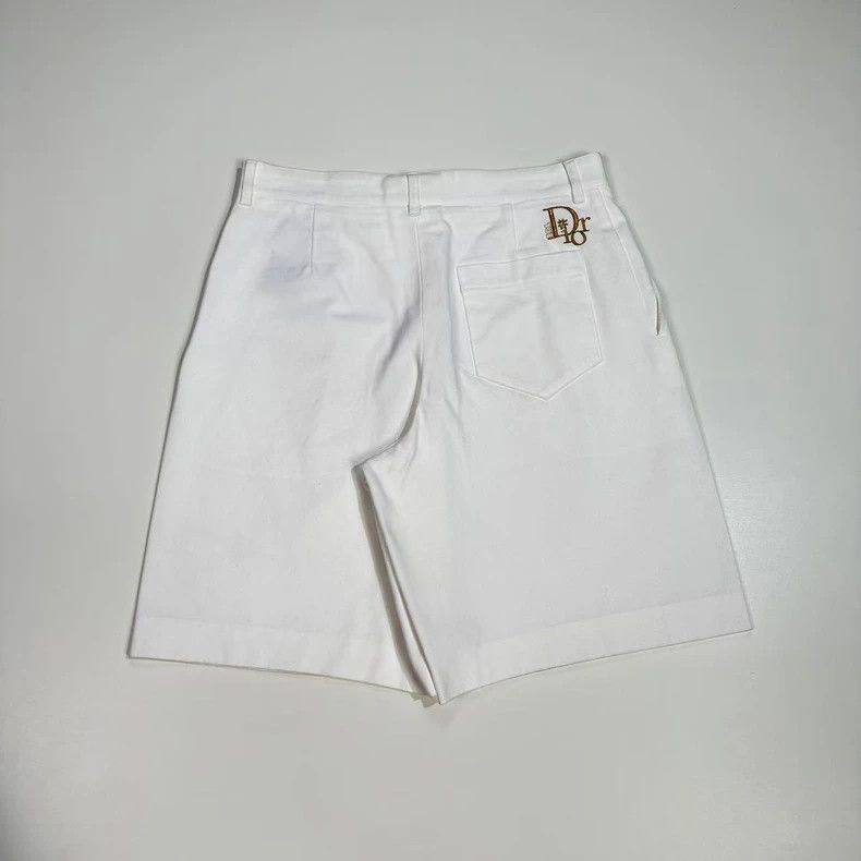 Dior Dior Embroidered patterned white straight shorts 2503-Nexta Size US 30 / EU 46 - 2 Thumbnail