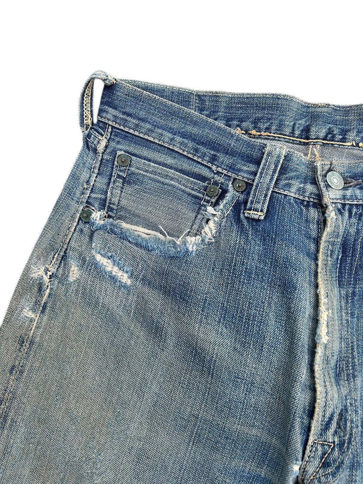 Kapital Vintage Joe McCoy Selvedge Thrashed Repair Denim Jeans Size US 30 / EU 46 - 6 Thumbnail