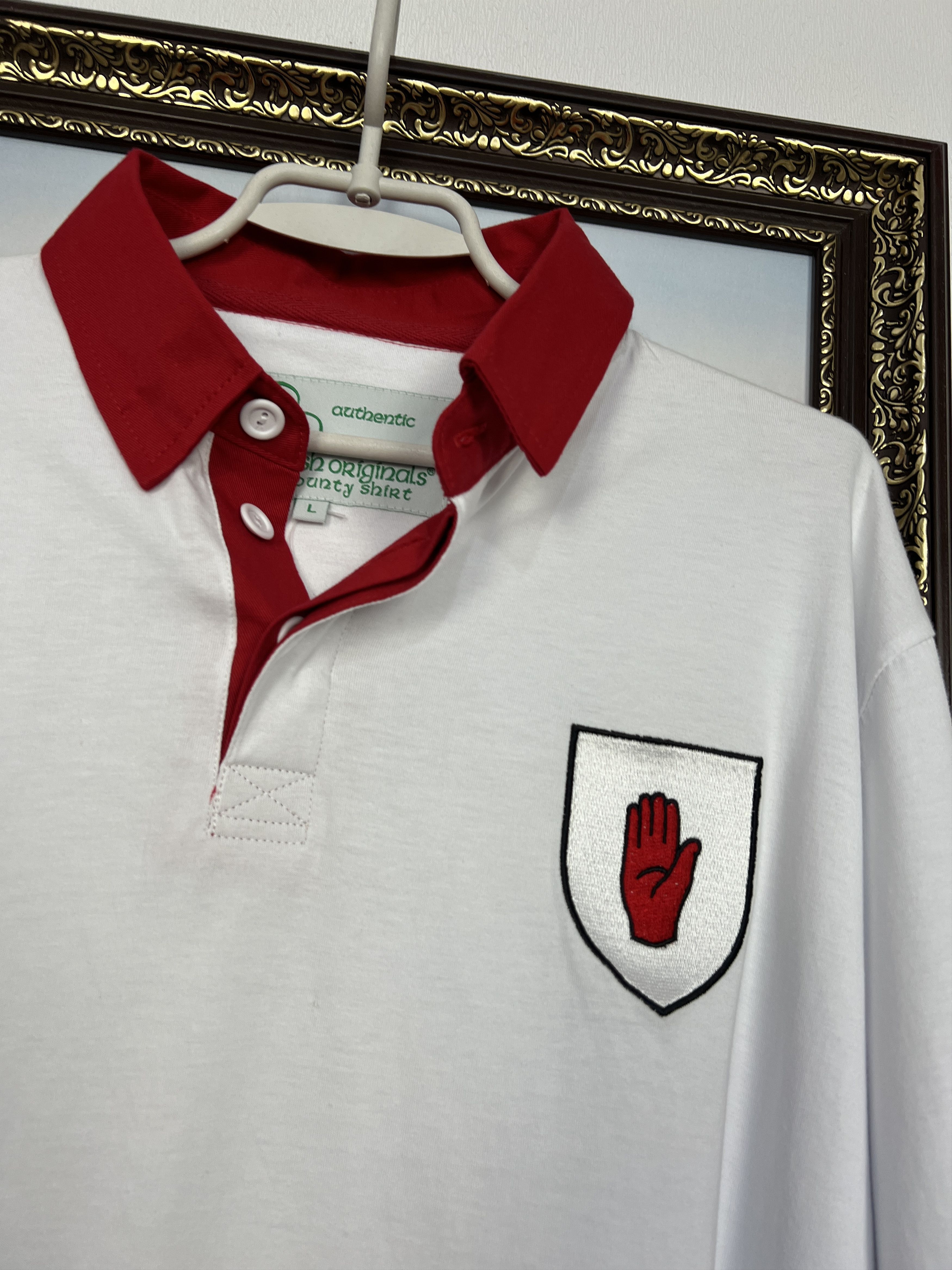 Vintage Ulster Rugby Union White Long Sleeve Jersey Mens Shirt Rare Size US L / EU 52-54 / 3 - 4 Thumbnail