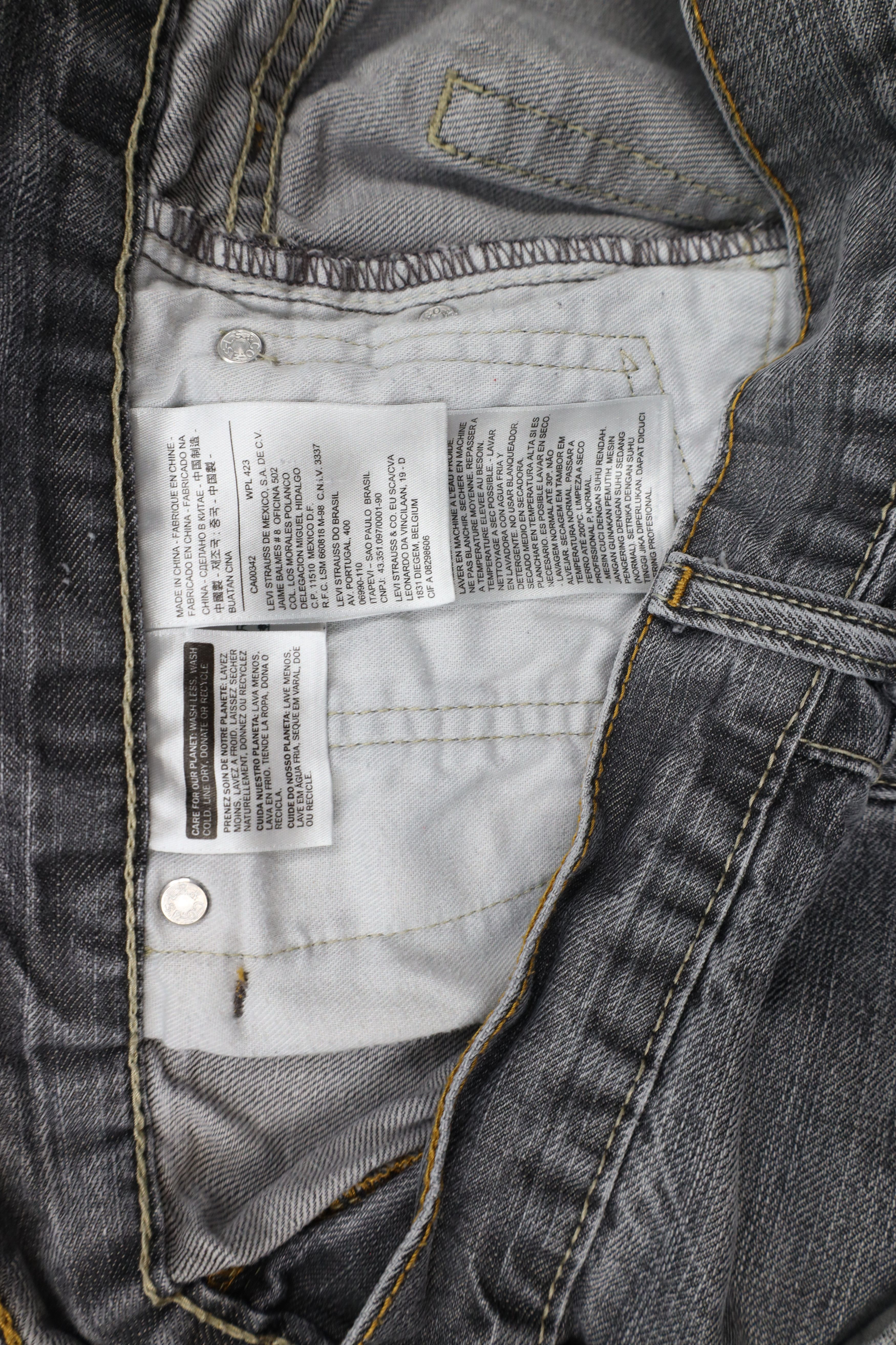 Levi's × Vintage Vintage Y2K Levis 514 Straight Leg Denim Jeans Gray Cotton Size US 36 / EU 52 - 7 Thumbnail