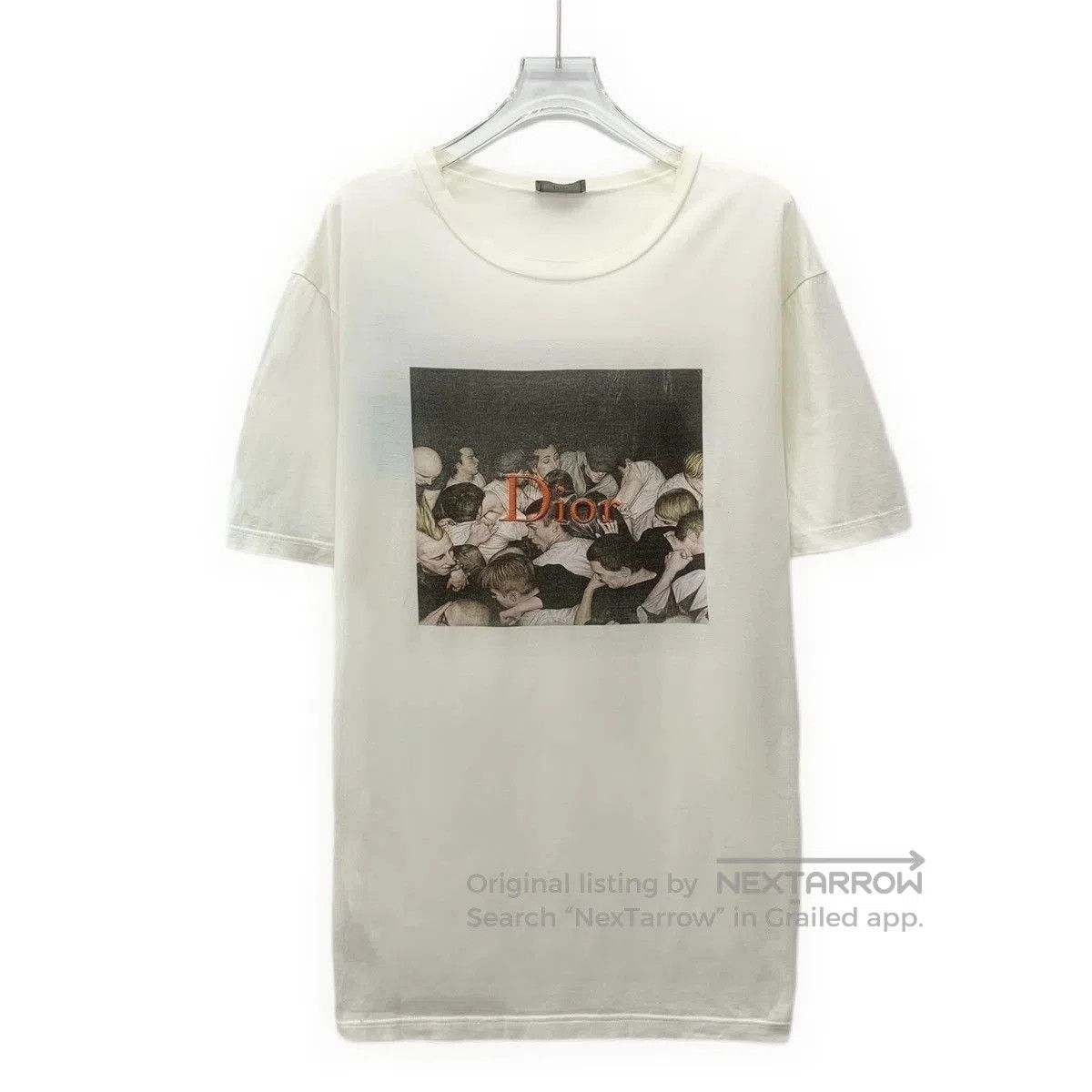Dior White Short Sleeve Graphic Print T. Size US XL / EU 56 / 4 - 1 Thumbnail