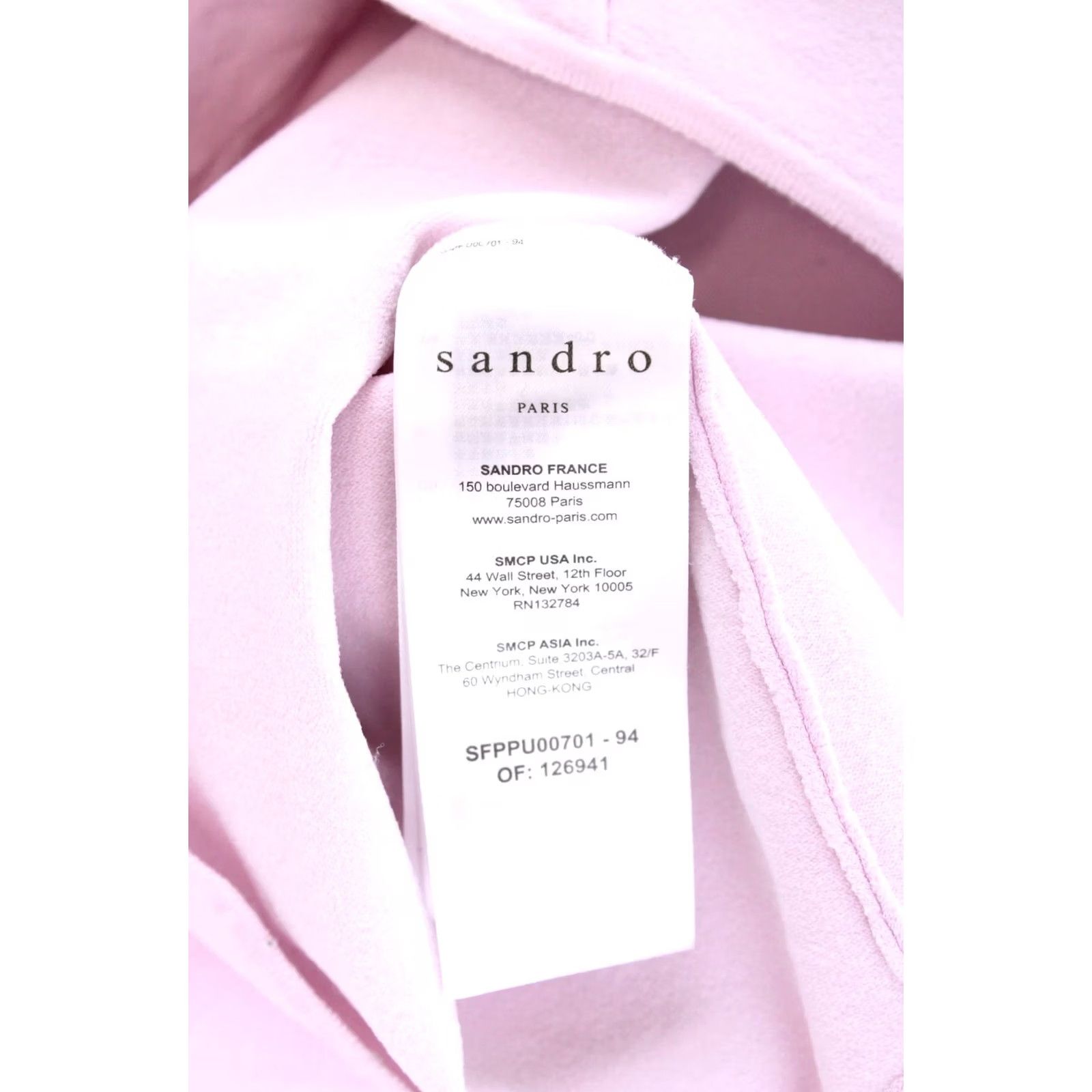 Sandro Sandro Anelia Blouse Women's MEDIUM Pink Bodysuit Rhinestones-Embellished Size M / US 6-8 / IT 42-44 - 5 Thumbnail