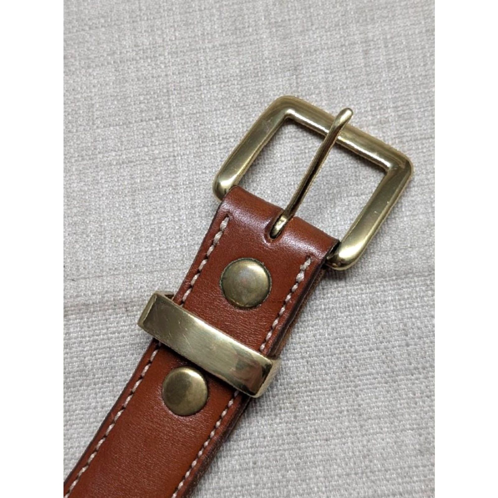 Vintage VINTAGE AKER belt WESTERN Belt 42 brown leather USA made mens thick holster buckle Size 42 - 2 Thumbnail