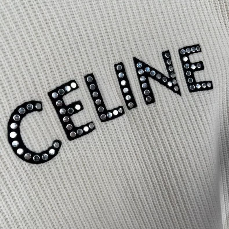 Celine Celine Knitted Sweater with Lettering Size US XL / EU 56 / 4 - 4 Thumbnail