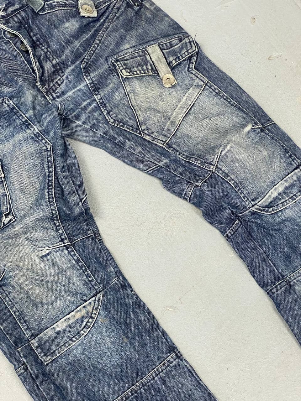 Japanese Brand × Jean Y2k Baggy Cargo Pants Denim Baggy Jeans Trousers Size US 32 / EU 48 - 6 Thumbnail