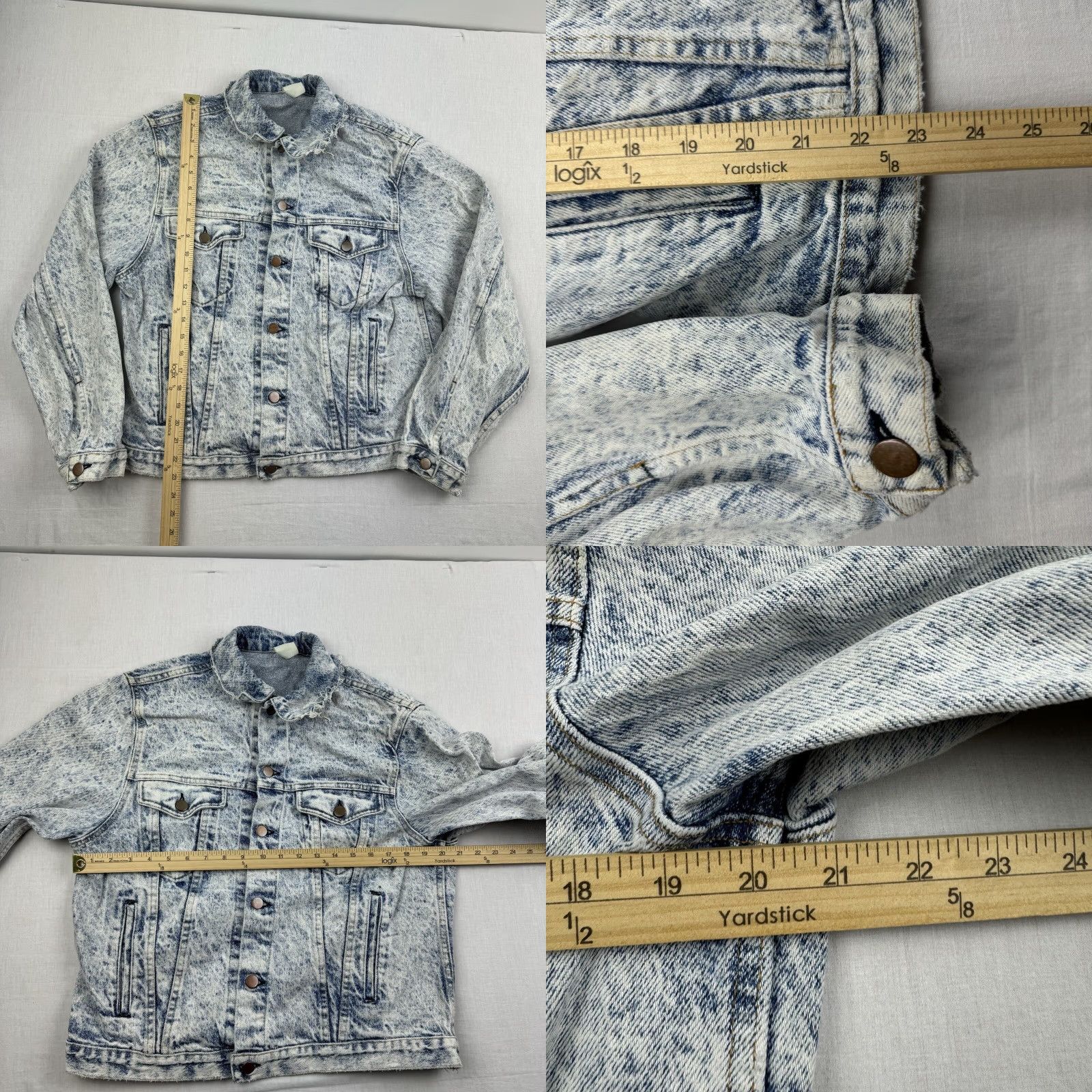 Denime VINTAGE Denim Jacket Male M Blue 80s Denim Jacket Vintage Acid Washed Worn 80s American男性 Size US M / EU 48-50 / 2 - 8 Thumbnail