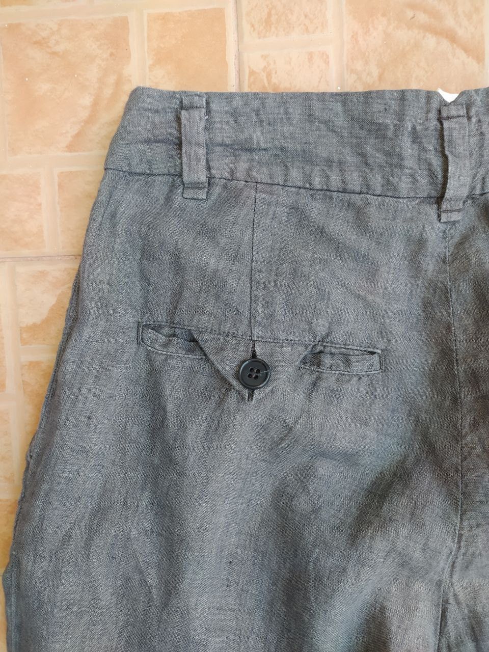 Pas de Calais PAS DE CALAIS 100% LINEN PANTS TROUSERS GRAY SIZE 38 Size 28" / US 6 / IT 42 - 6 Thumbnail