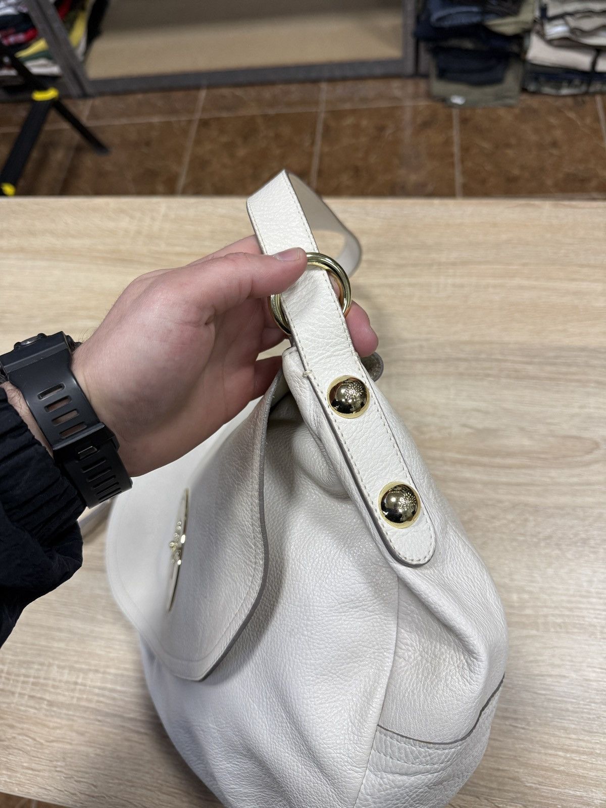 Mulberry 🇬🇧 Mulberry Daria Hobo White Leather Shoulder Bag Tree Logo Size ONE SIZE - 4 Thumbnail