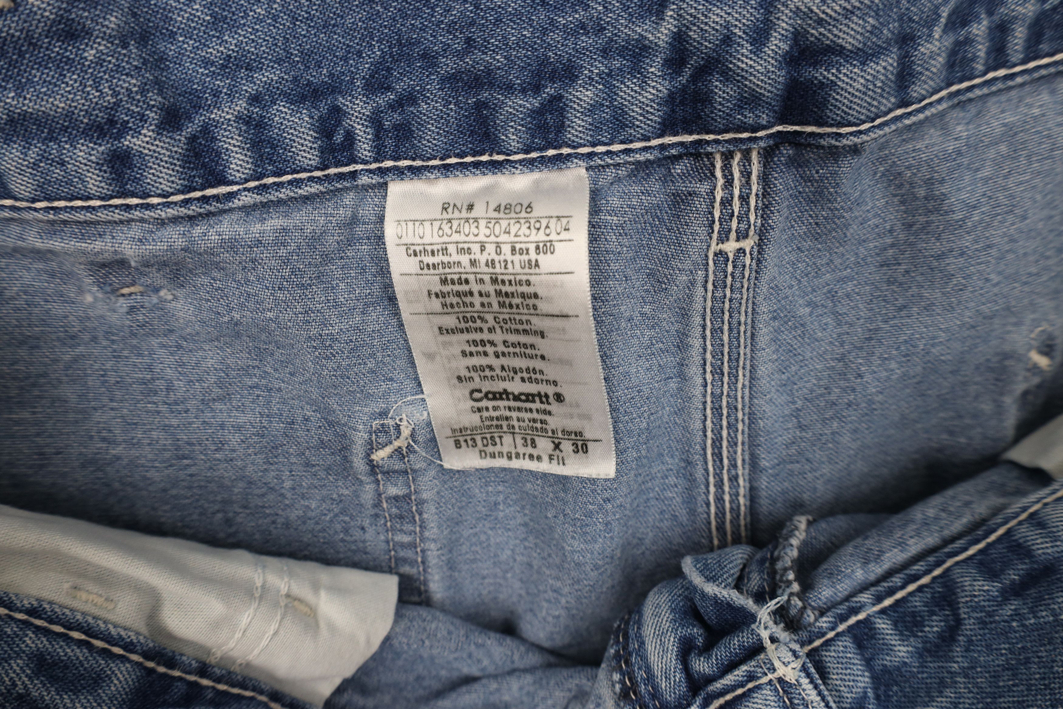 Carhartt Vintage Y2K Carhartt Wide Leg Dungaree Denim Jeans Blue Size US 38 / EU 54 - 10 Thumbnail